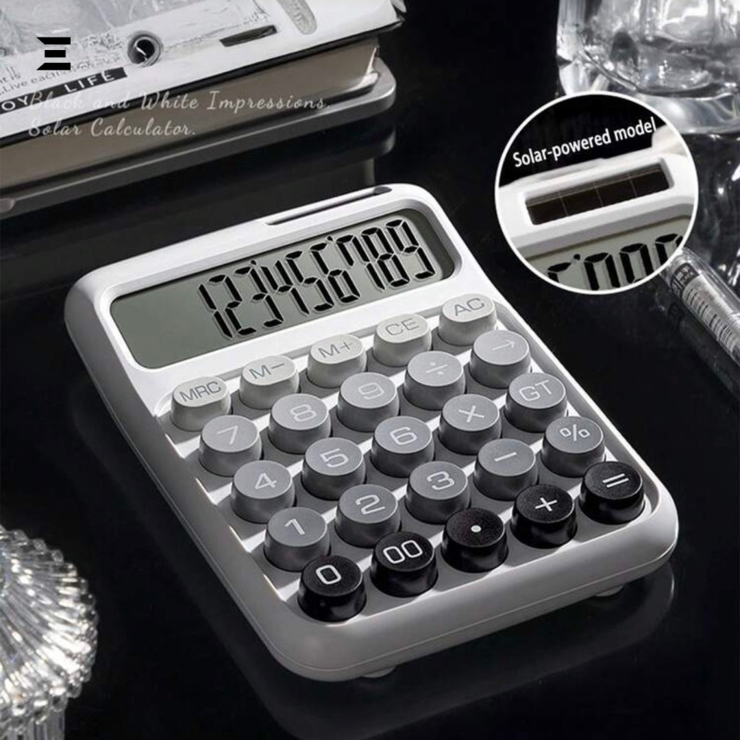 Solar Powered Desktop Calculator – 12 Digit Large Display IBRELIA