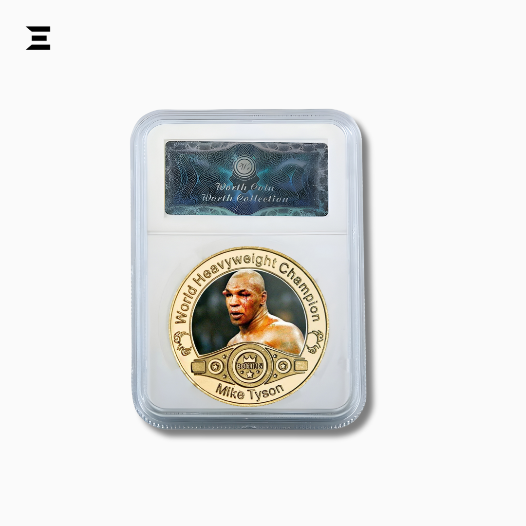 Mike Tyson World Heavyweight Champion Gold Plated Souvenir Coin Set IBRELIA