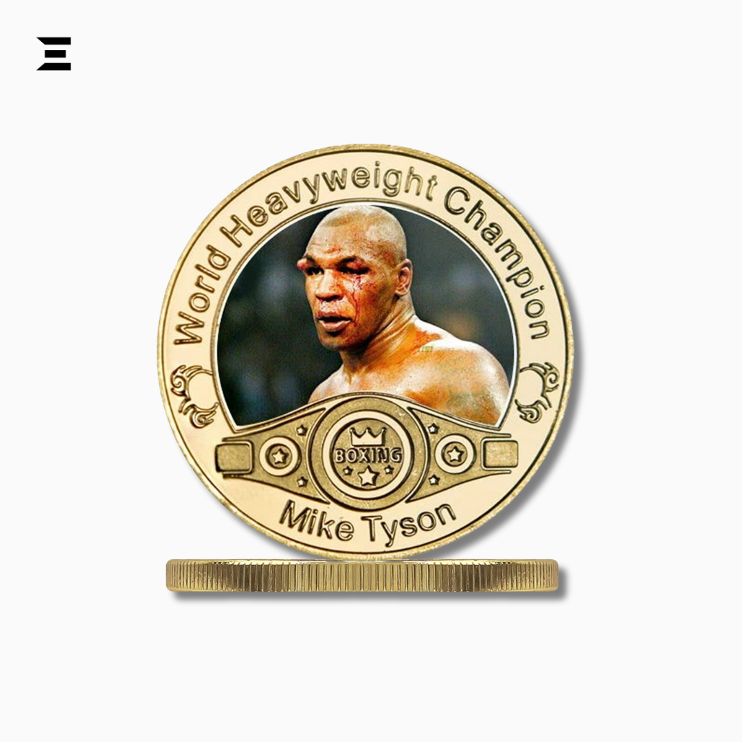 Mike Tyson World Heavyweight Champion Gold Plated Souvenir Coin Set IBRELIA