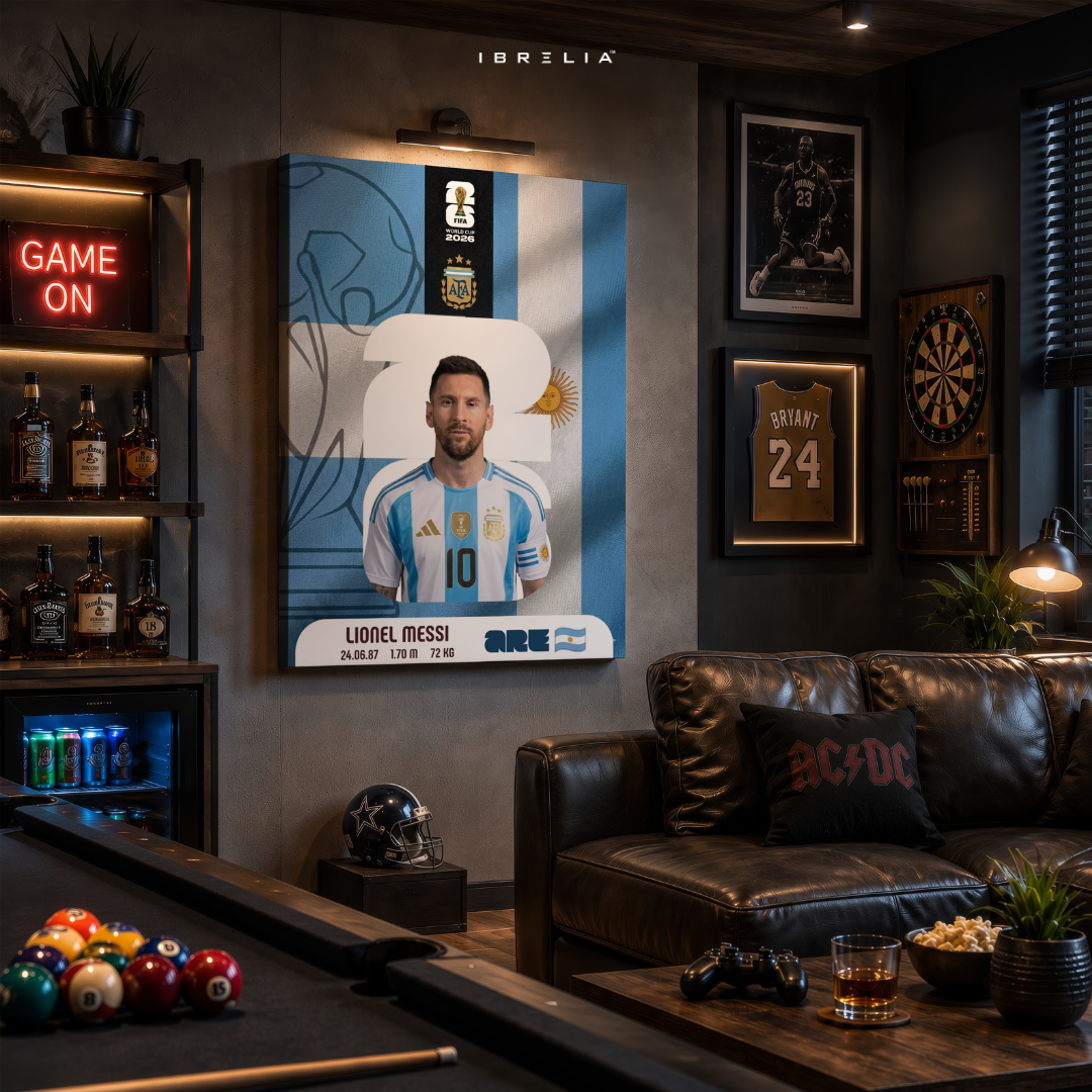 Lionel Messi FIFA World Cup 2026 Wall Art – Argentina Football Legend | IBRELIA™
