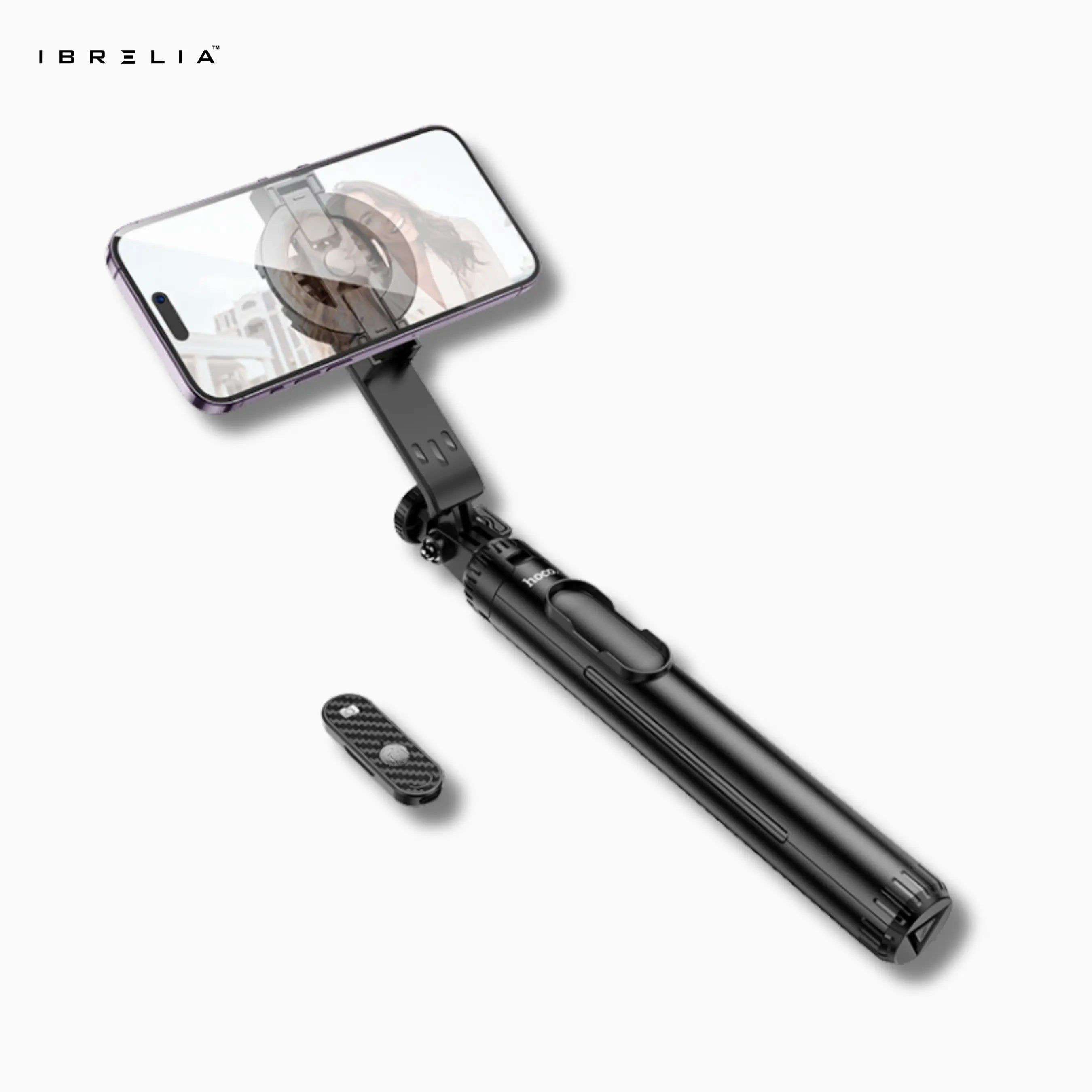 HOCO K25 Magnetic Live Broadcast Holder – 1.5m Extendable Tripod + Bluetooth Remote | IBRELIA™ IBRELIA