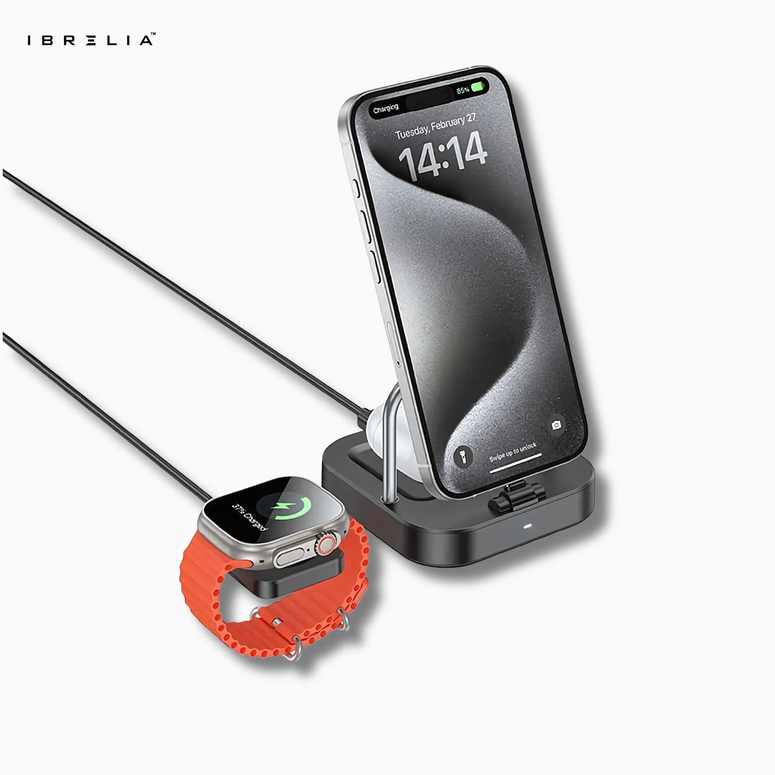 HOCO Desktop Wireless Charging Station CQ16A – 3-in-1 (Phone + Watch + Earbuds) | IBRELIA IBRELIA