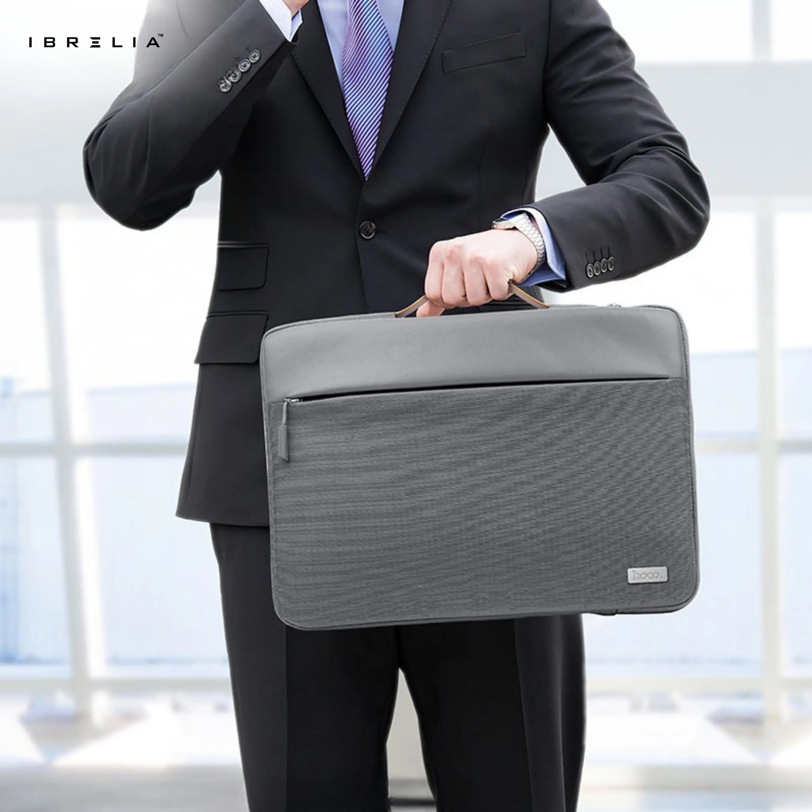 HOCO GT7 Portable Laptop Bag – 14-Inch (Mysterious Black / Space Gray) IBRELIA