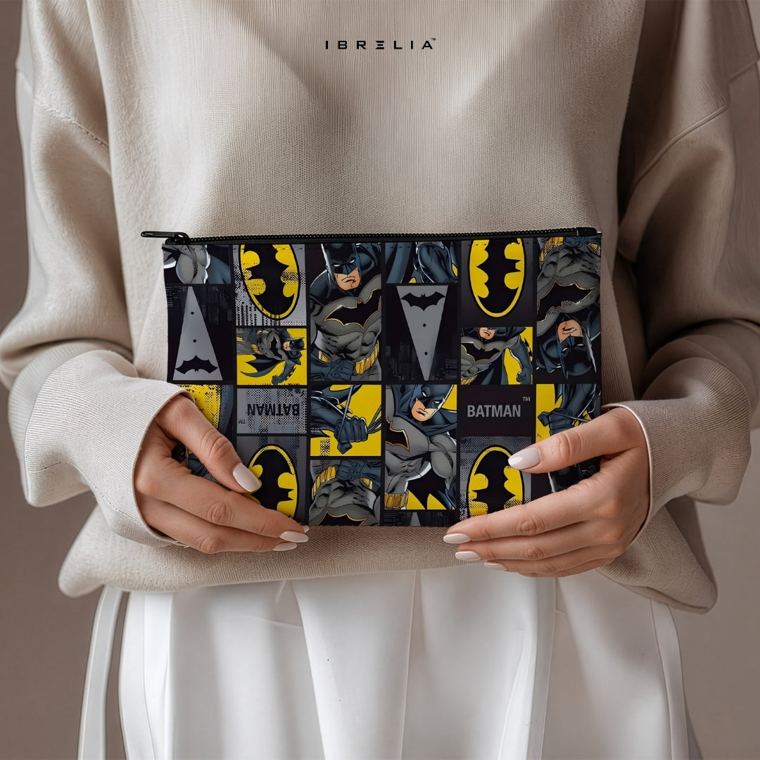 Dark Knight Comic Makeup & Pencil Pouch – Double-Sided Print – IBRELIA™ IBRELIA