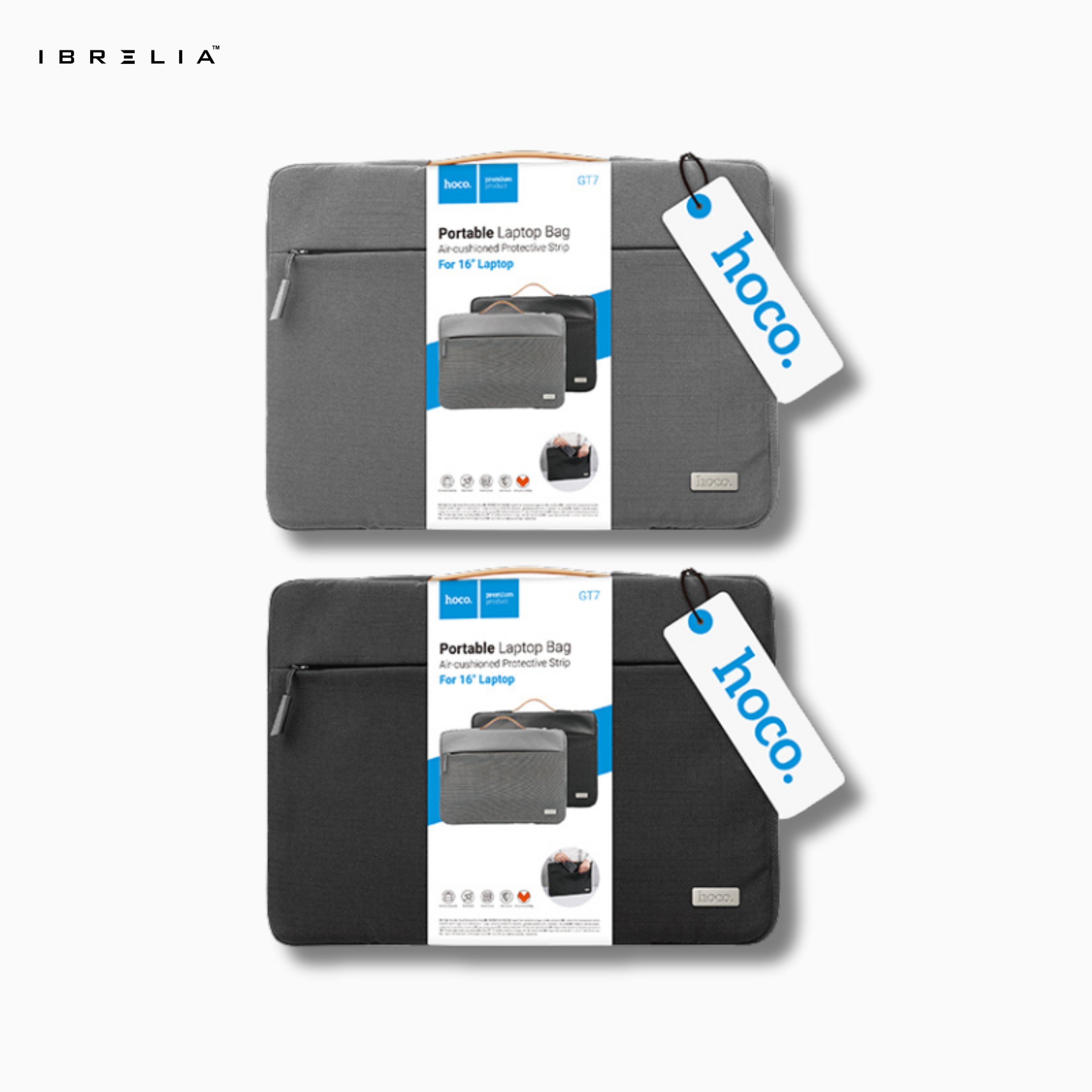 HOCO GT7 Portable Laptop Bag – 16-Inch (Mysterious Black / Space Gray) | IBRELIA™