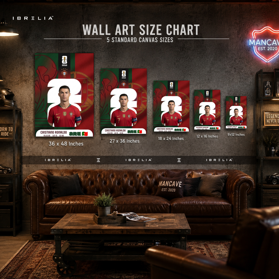 Cristiano Ronaldo FIFA World Cup 2026 Wall Art – Portugal Football Legend | IBRELIA™