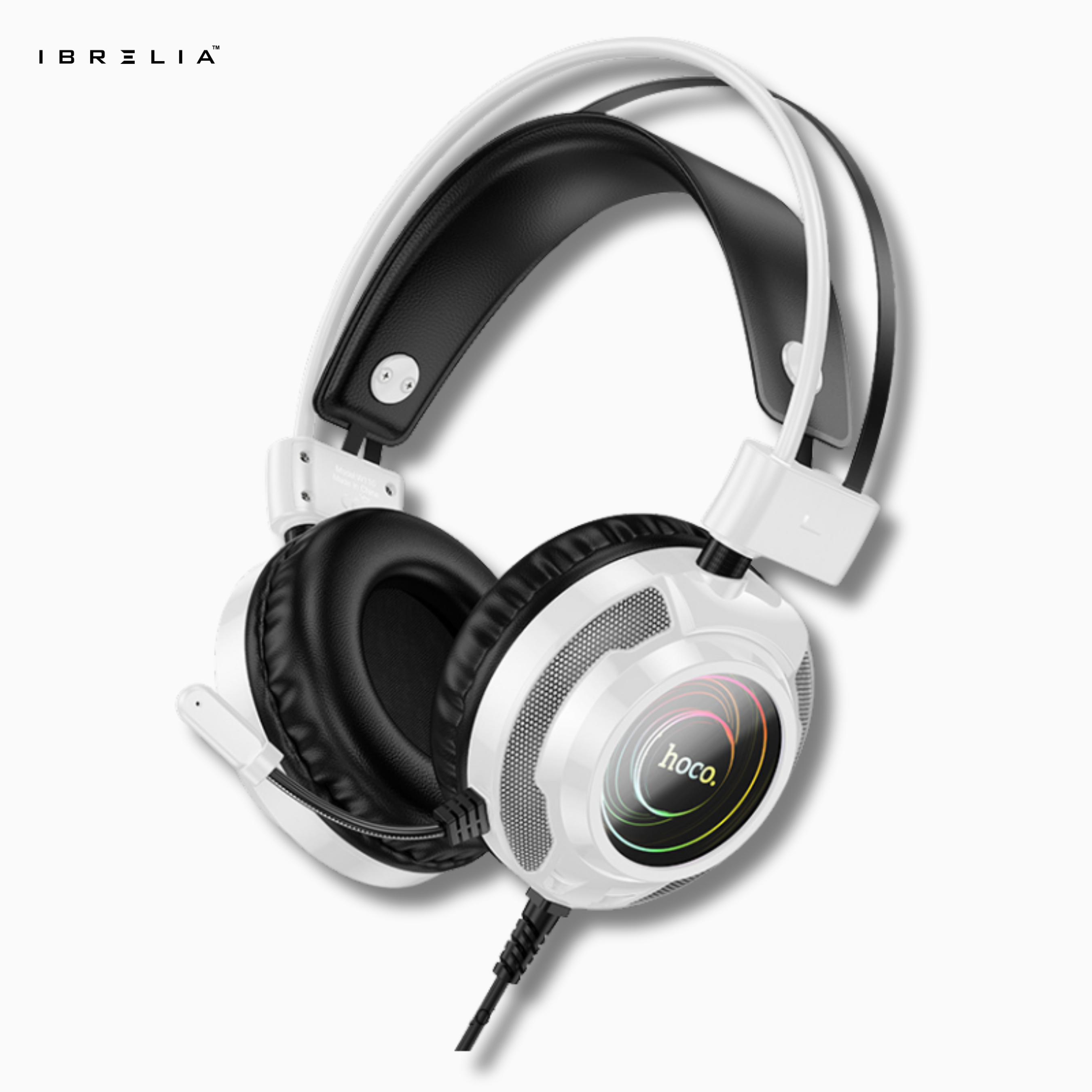 HOCO W110 Gaming Headphones – RGB Lighting, USB + 3.5mm | IBRELIA™ IBRELIA