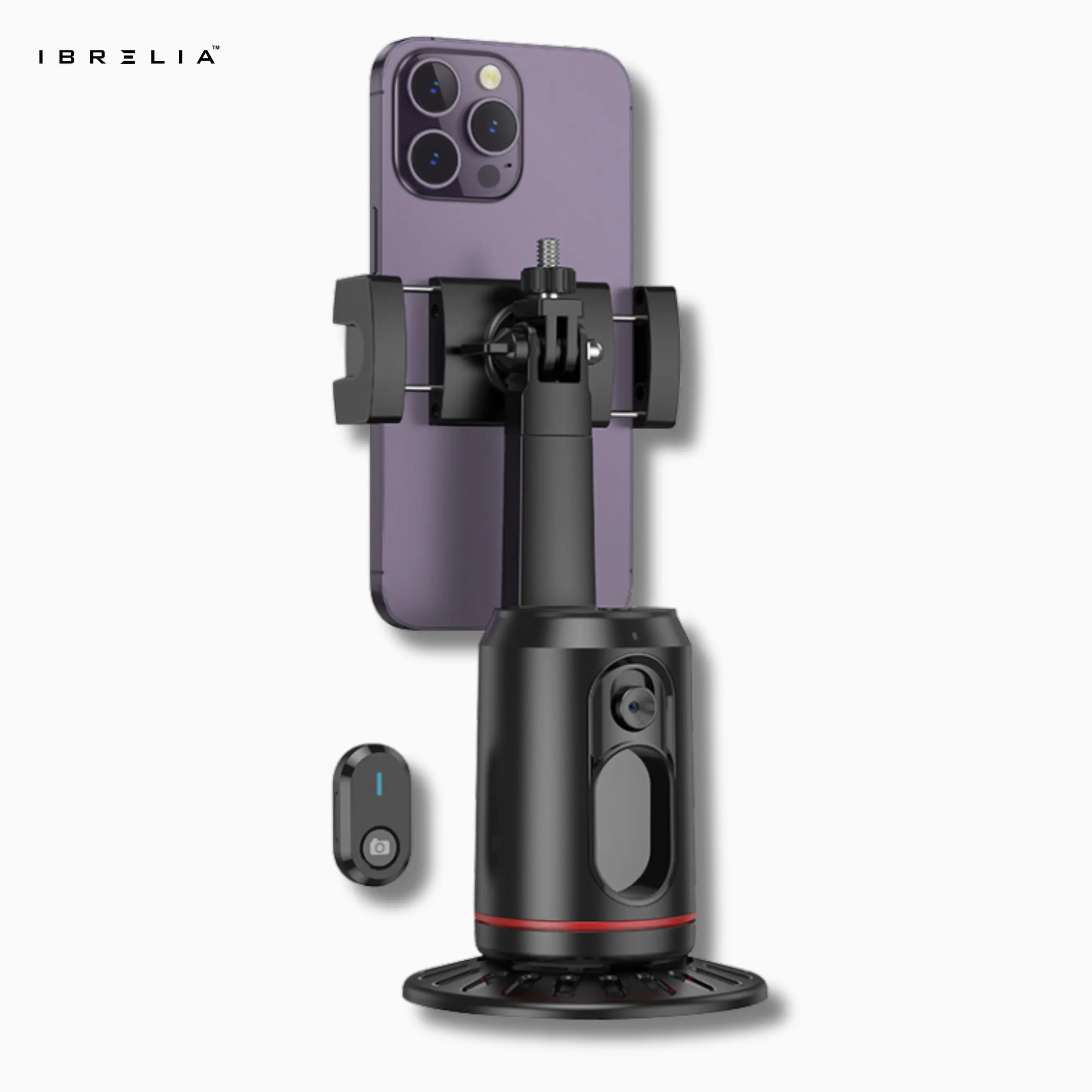 HOCO K23 Auto Face Tracking Holder – 360° Smart Rotation + Bluetooth Remote | IBRELIA™ IBRELIA