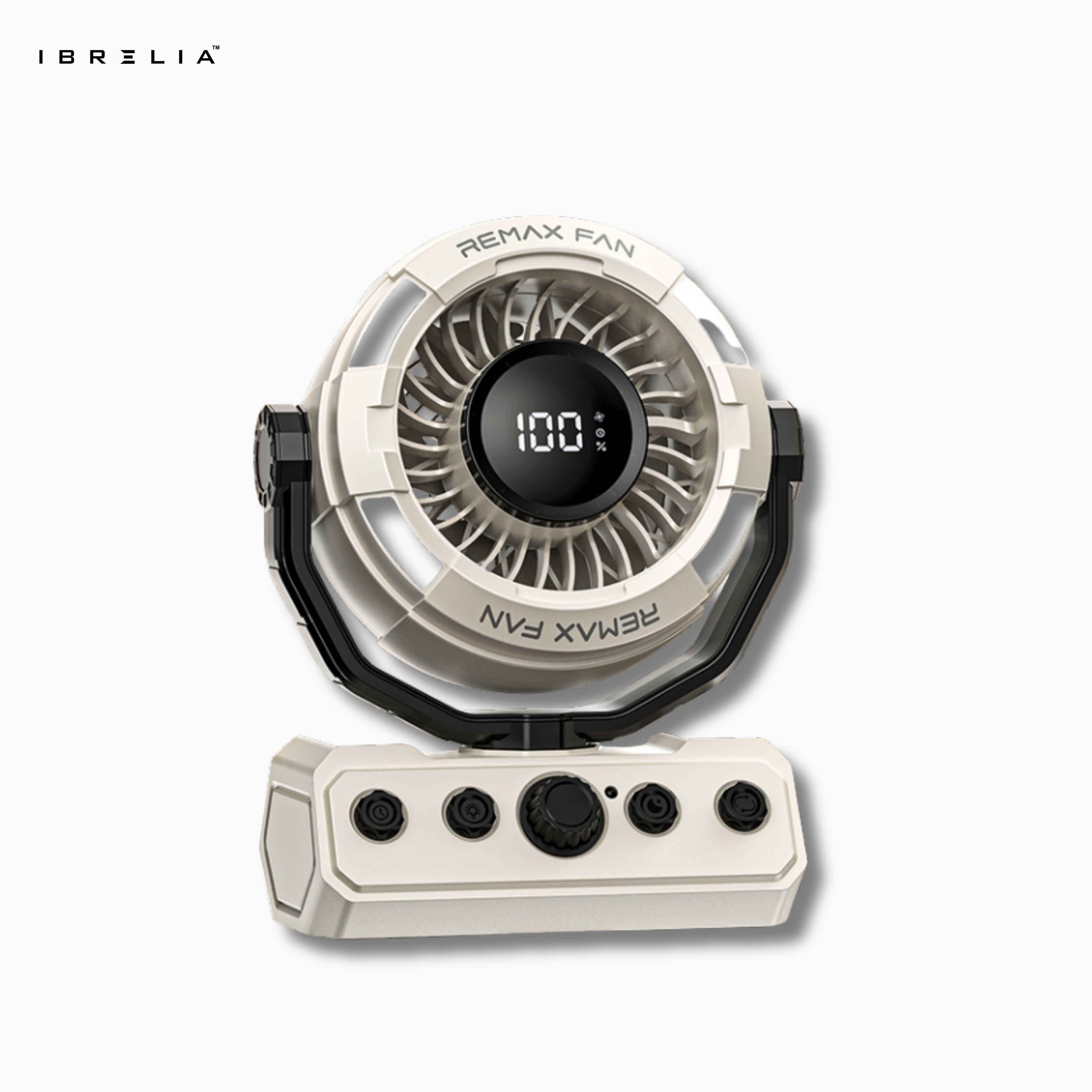 REMAX RS-ZF09 Large Endurance Outdoor Camping Fan | 20000mAh | 3-in-1 Fan + Light + Timer | Portable Camping Gear | IBRELIA™