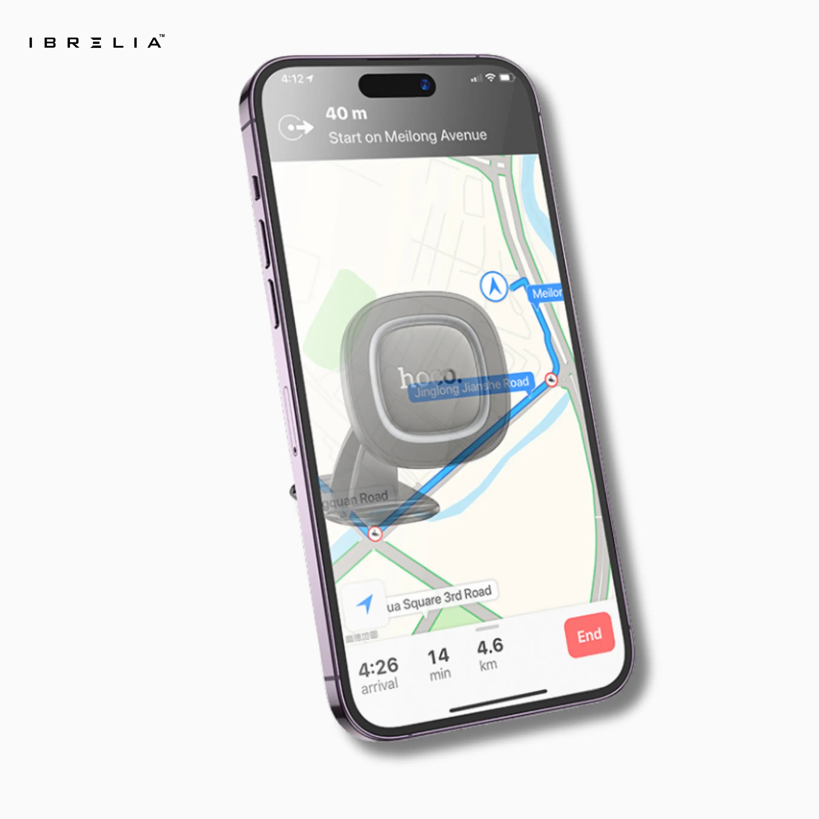 HOCO H73 Crown Magnetic Car Holder – Strong Dashboard Mount for 4.5–7 Inch Phones | IBRELIA™ IBRELIA