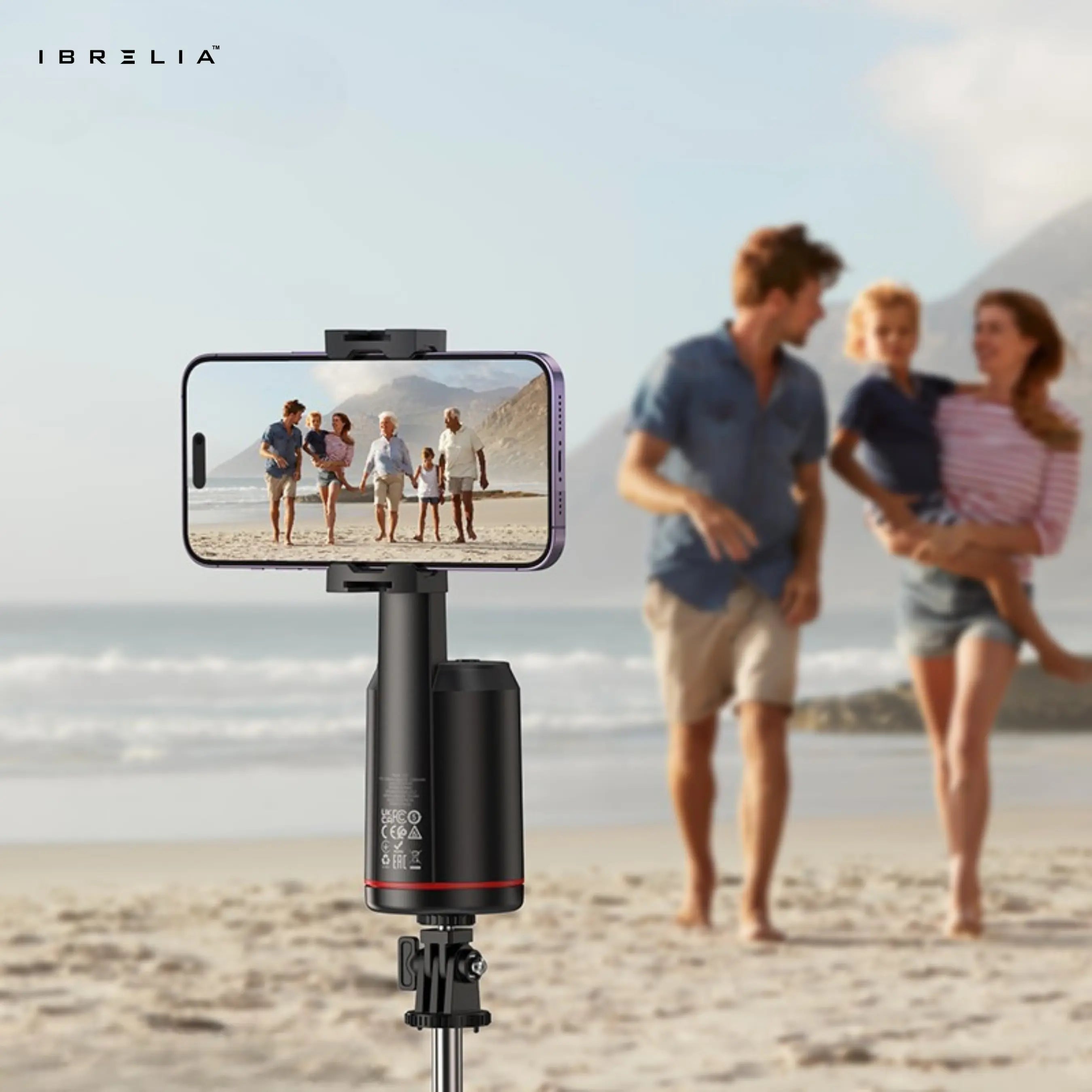 HOCO K23 Auto Face Tracking Holder – 360° Smart Rotation + Bluetooth Remote | IBRELIA™ IBRELIA