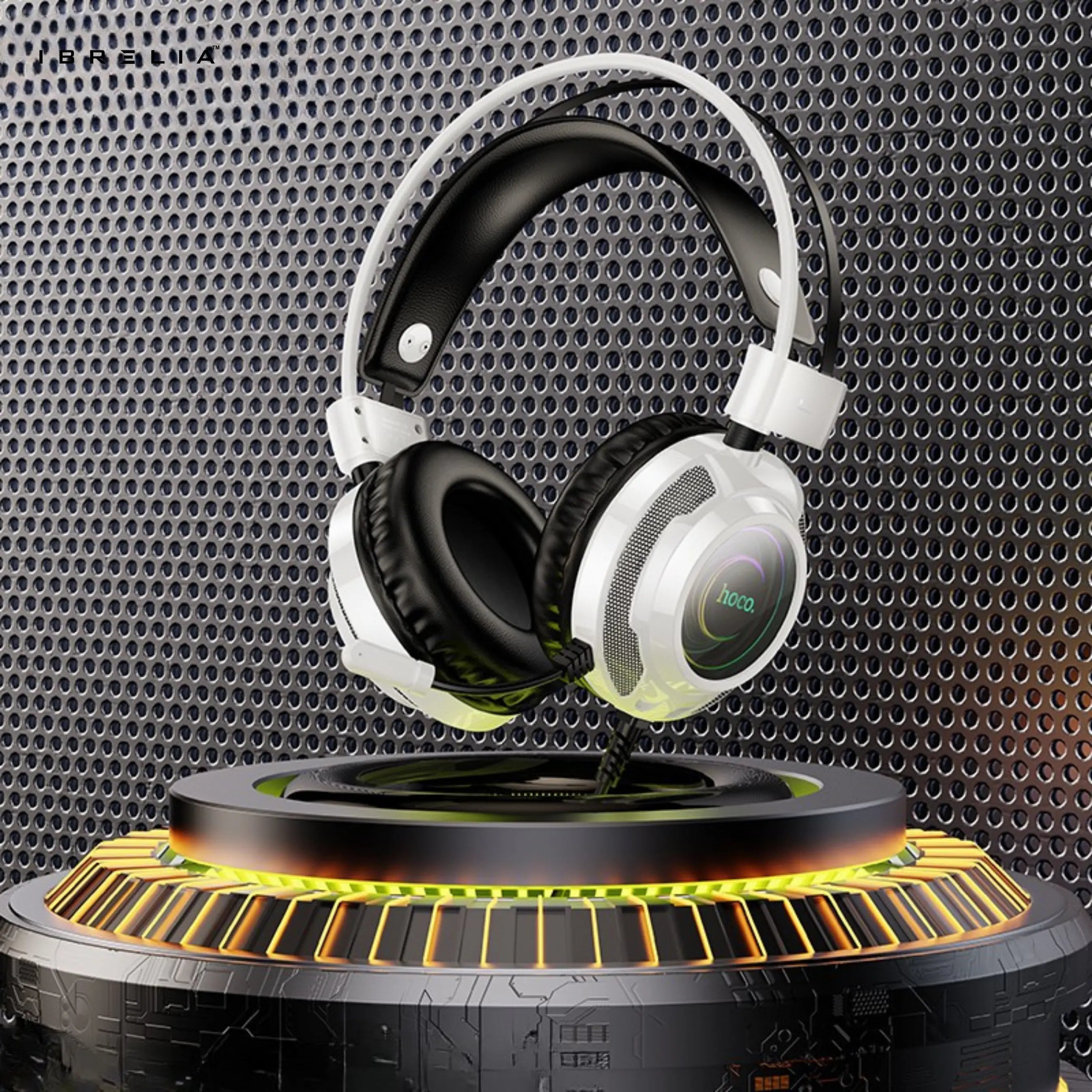 HOCO W110 Gaming Headphones – RGB Lighting, USB + 3.5mm | IBRELIA™ IBRELIA