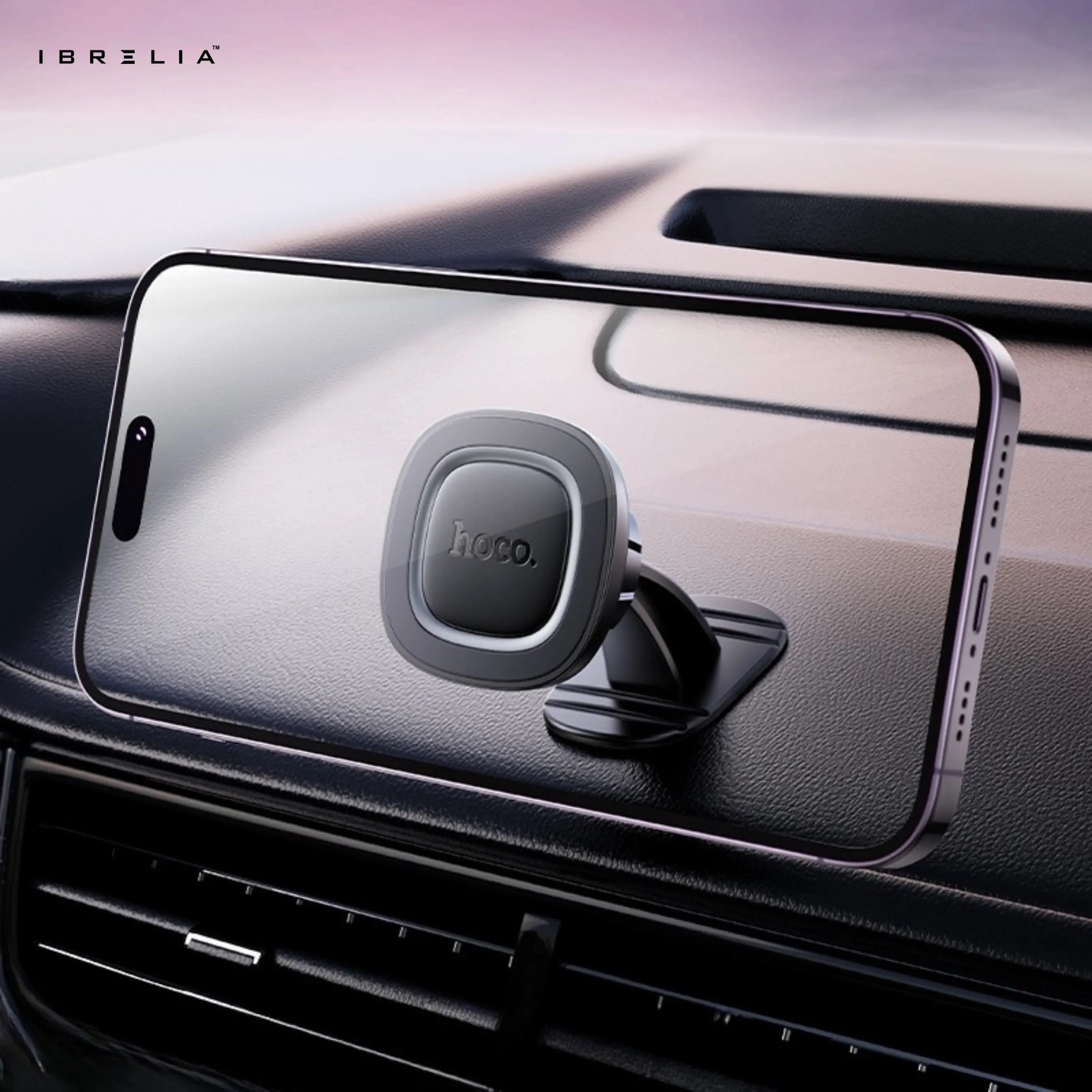 HOCO H73 Crown Magnetic Car Holder – Strong Dashboard Mount for 4.5–7 Inch Phones | IBRELIA™ IBRELIA