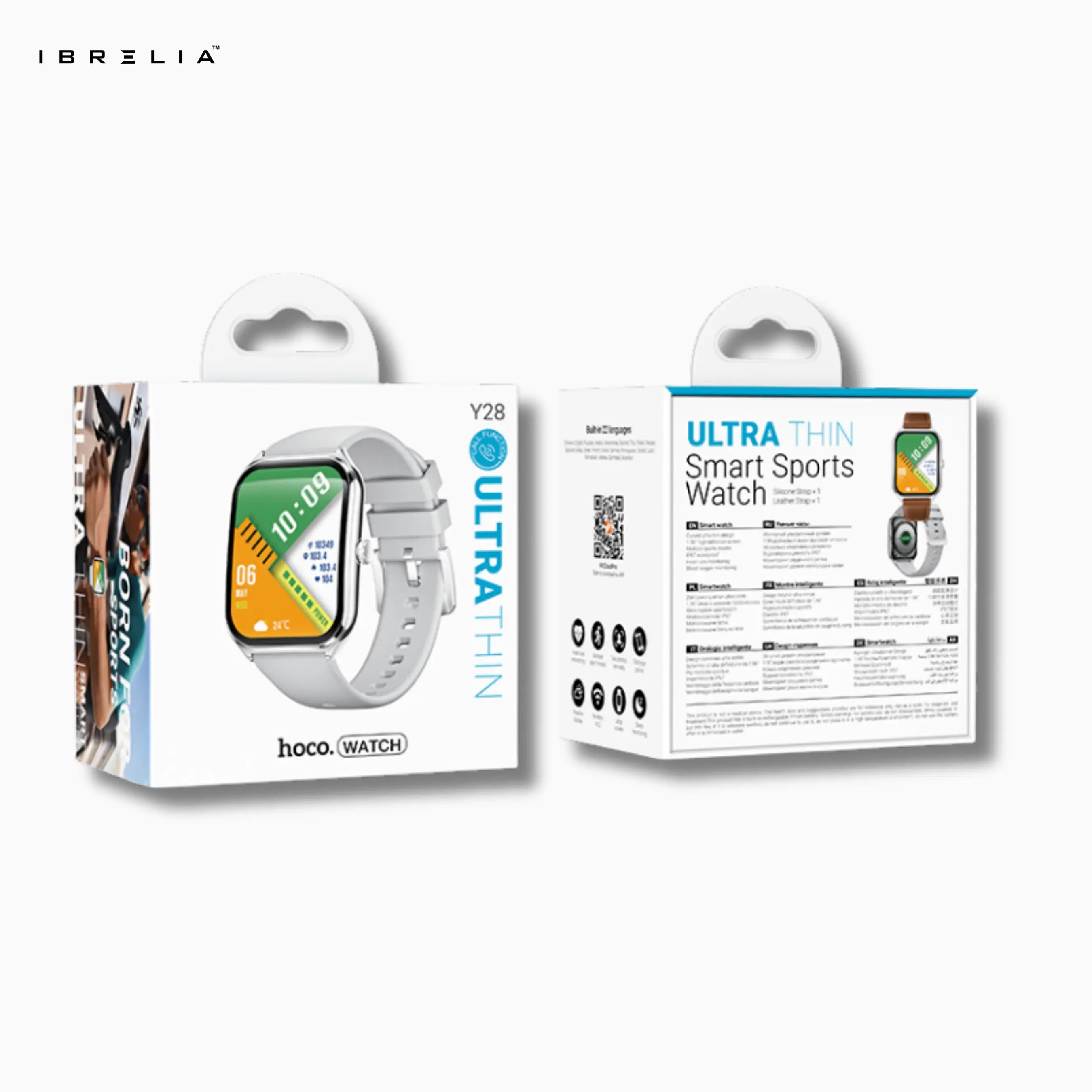HOCO Y28 Ultra Thin AMOLED Smart Sports Watch (Call Version) | IBRELIA™ IBRELIA