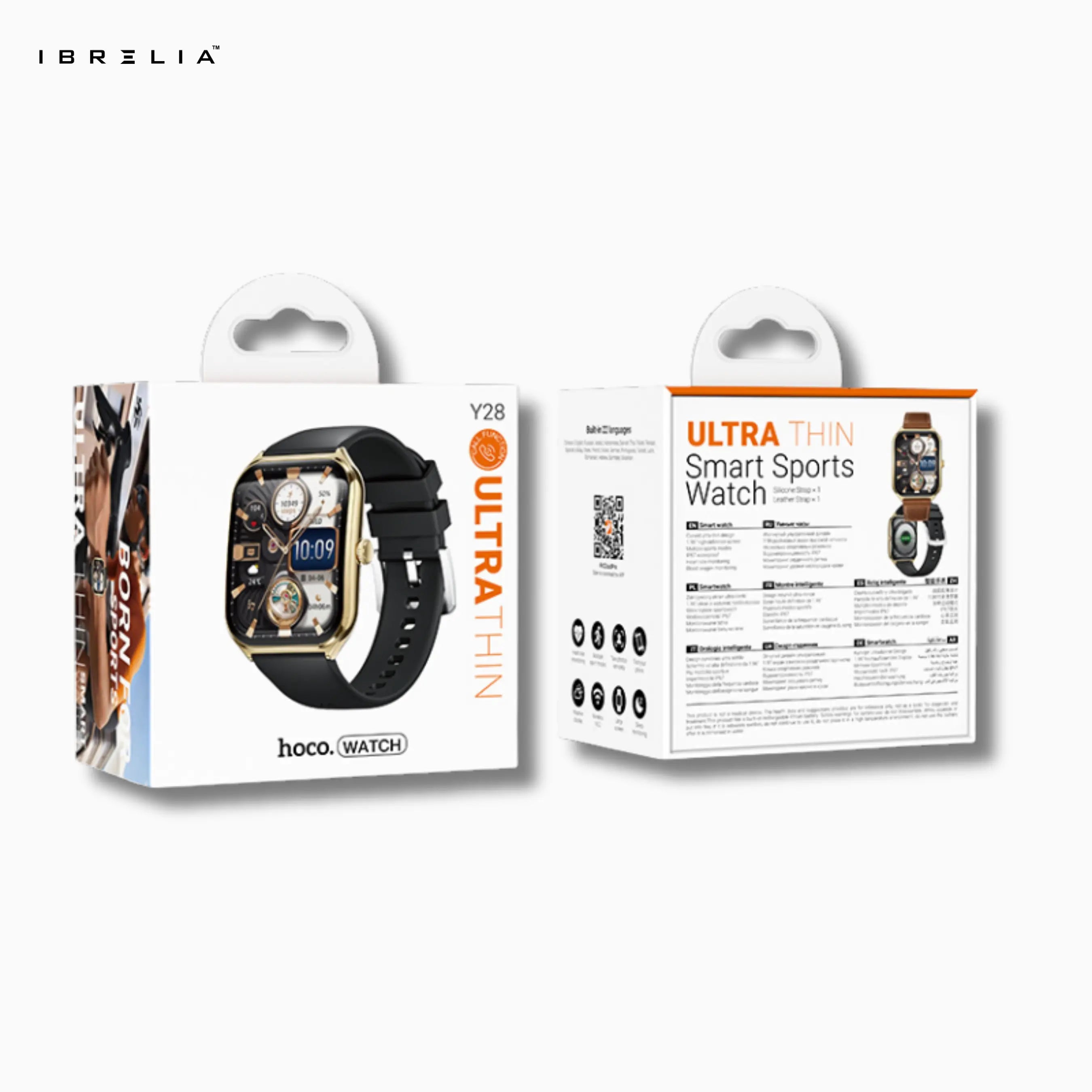 HOCO Y28 Ultra Thin AMOLED Smart Sports Watch (Call Version) | IBRELIA™ IBRELIA