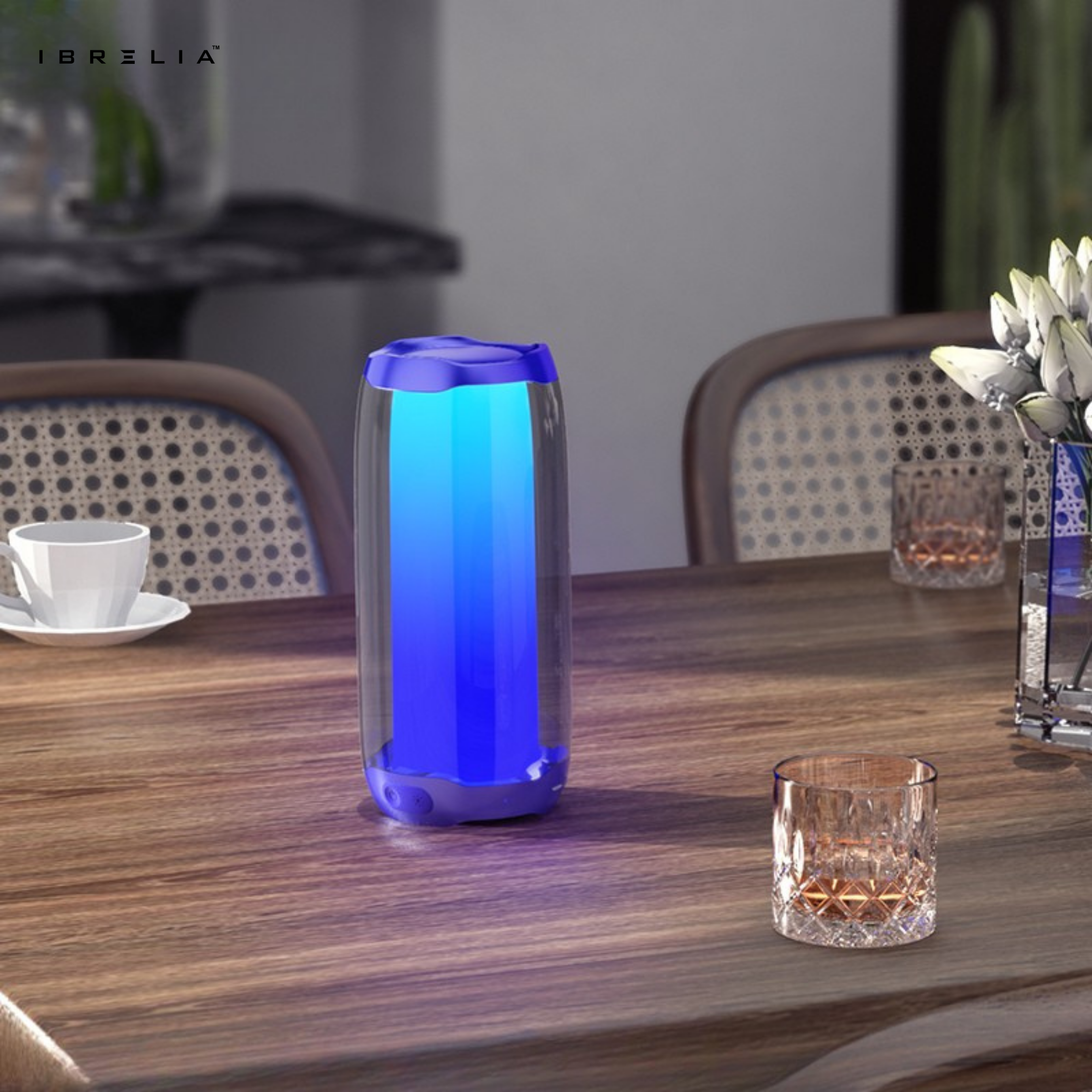 HOCO HC8 Pulsating Colorful Luminous Wireless Speaker – 10W 360° Surround Sound with RGB Lighting & TWS | IBRELIA™ IBRELIA