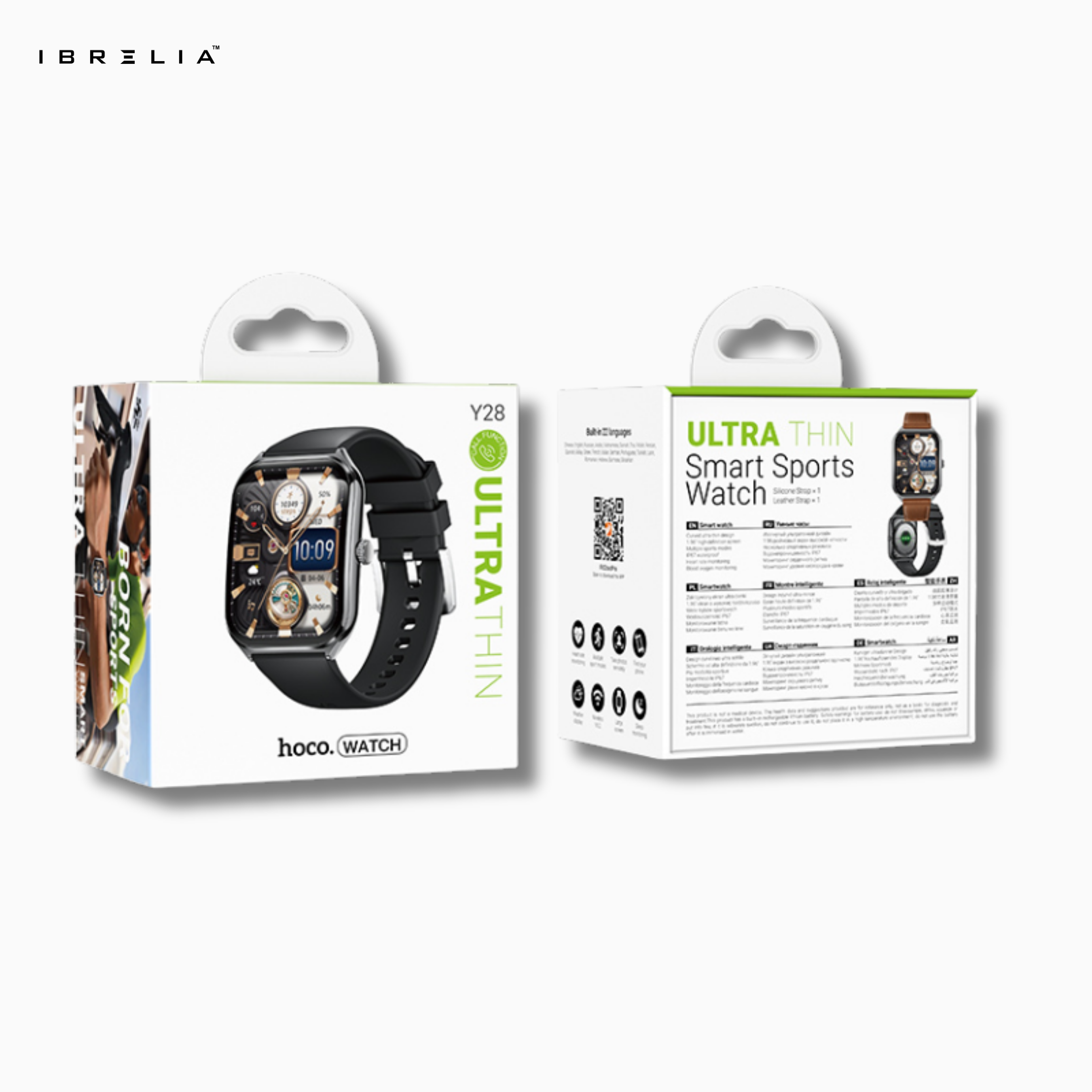 HOCO Y28 Ultra Thin AMOLED Smart Sports Watch (Call Version) | IBRELIA™
