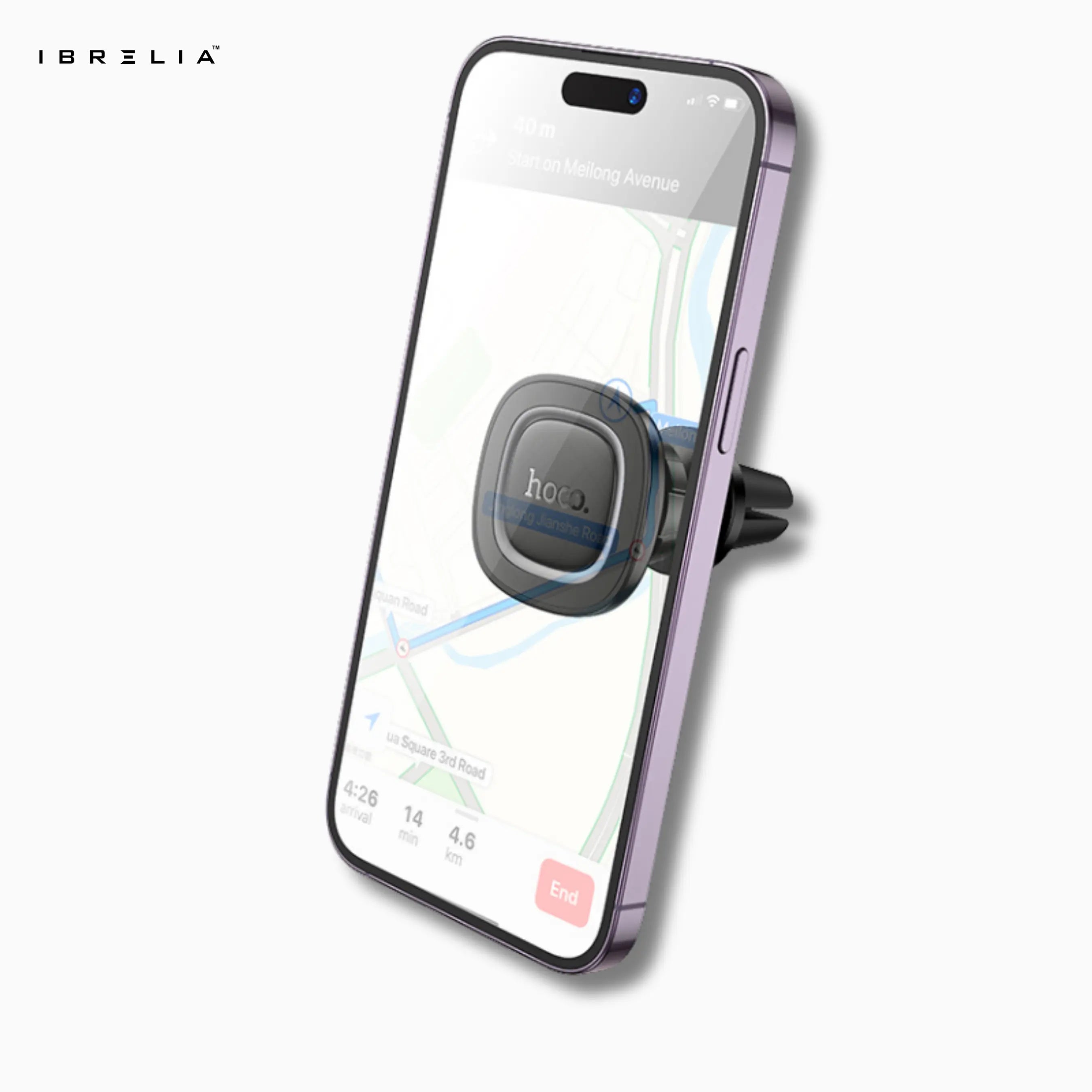 HOCO H72 Crown Magnetic Car Holder – Strong Air Vent Mount for 4.5–7 Inch Phones | IBRELIA™ IBRELIA