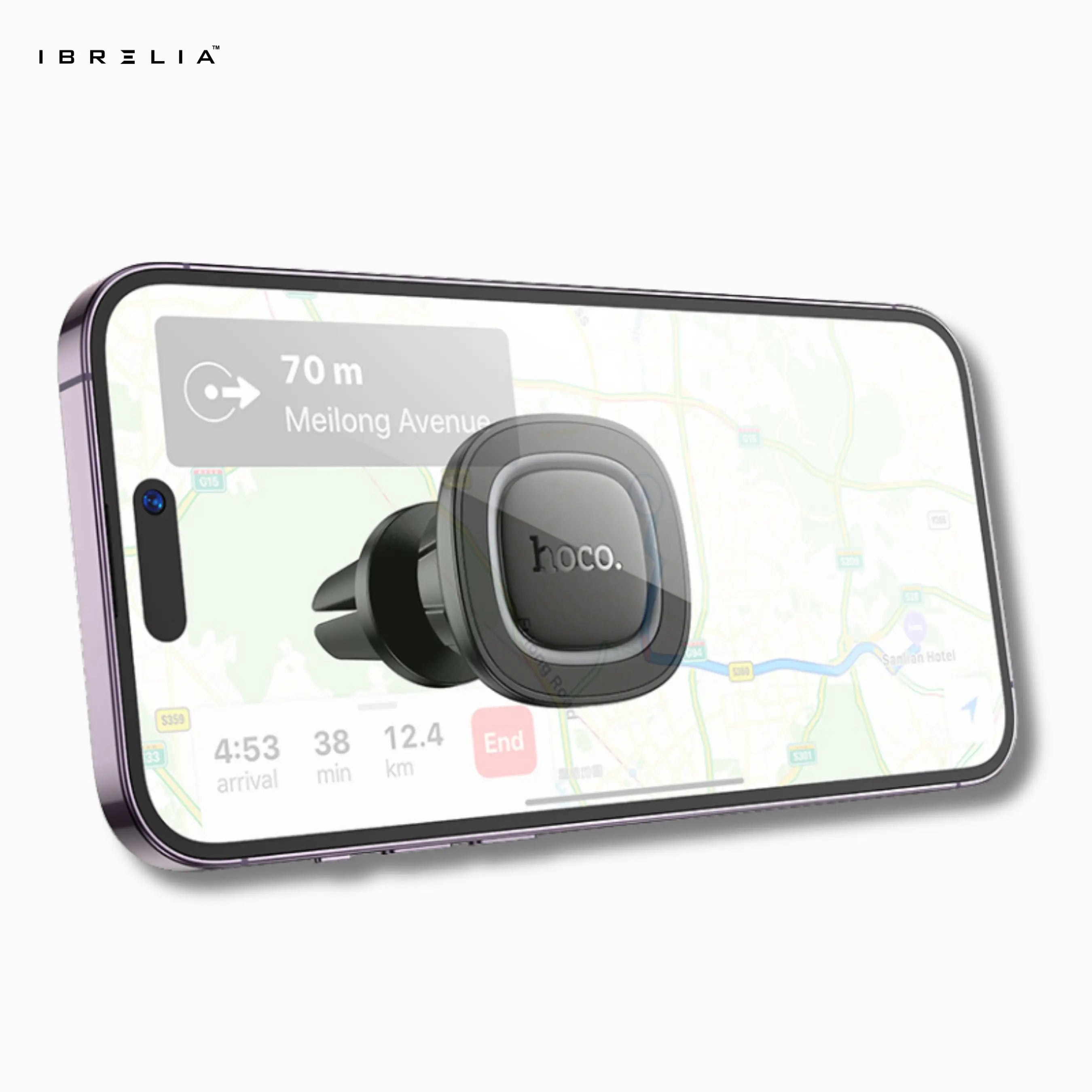 HOCO H72 Crown Magnetic Car Holder – Strong Air Vent Mount for 4.5–7 Inch Phones | IBRELIA™ IBRELIA