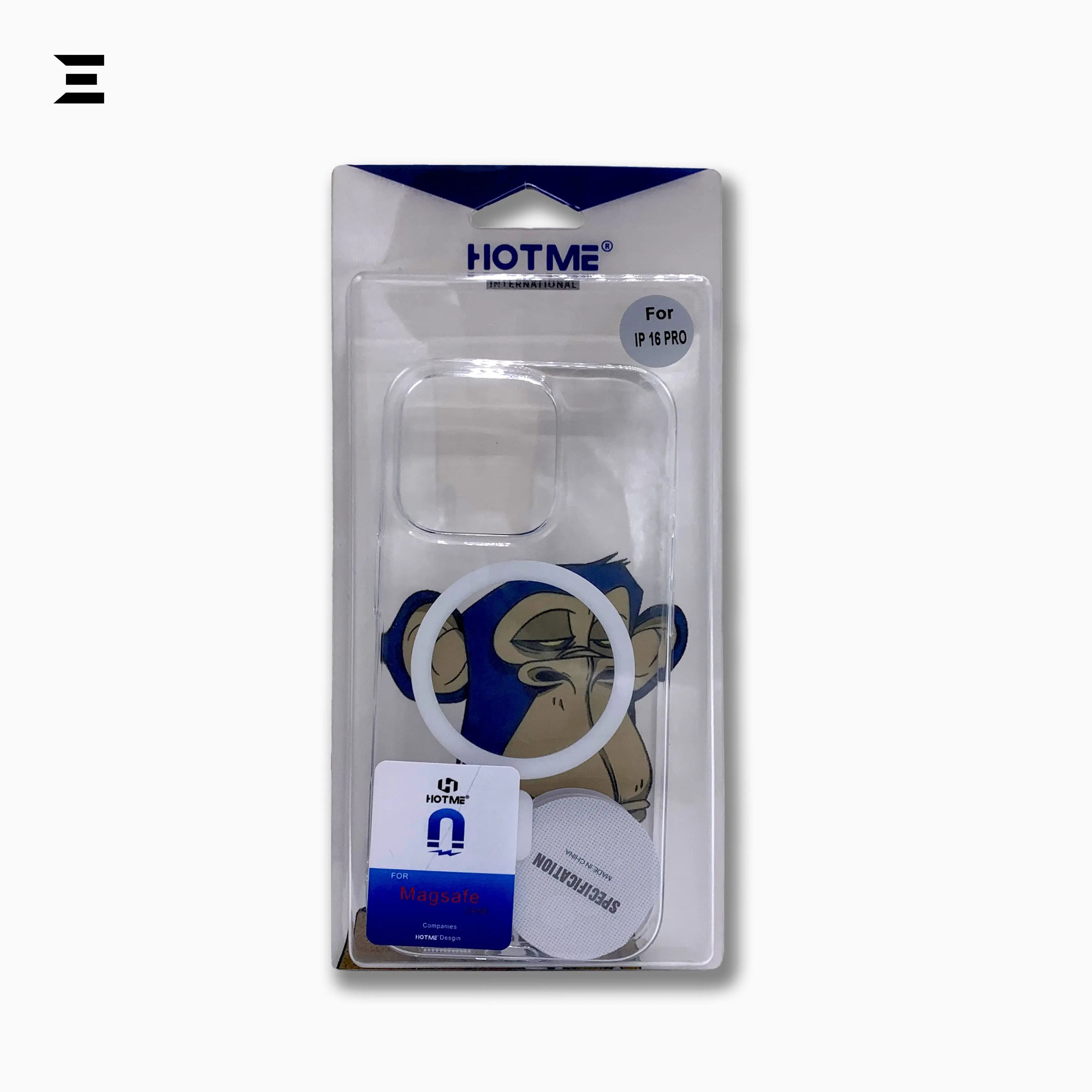 HOTME Printed Transparent MagSafe Case – Monkey Design Shockproof Cover for iPhone | IBRELIA™ IBRELIA