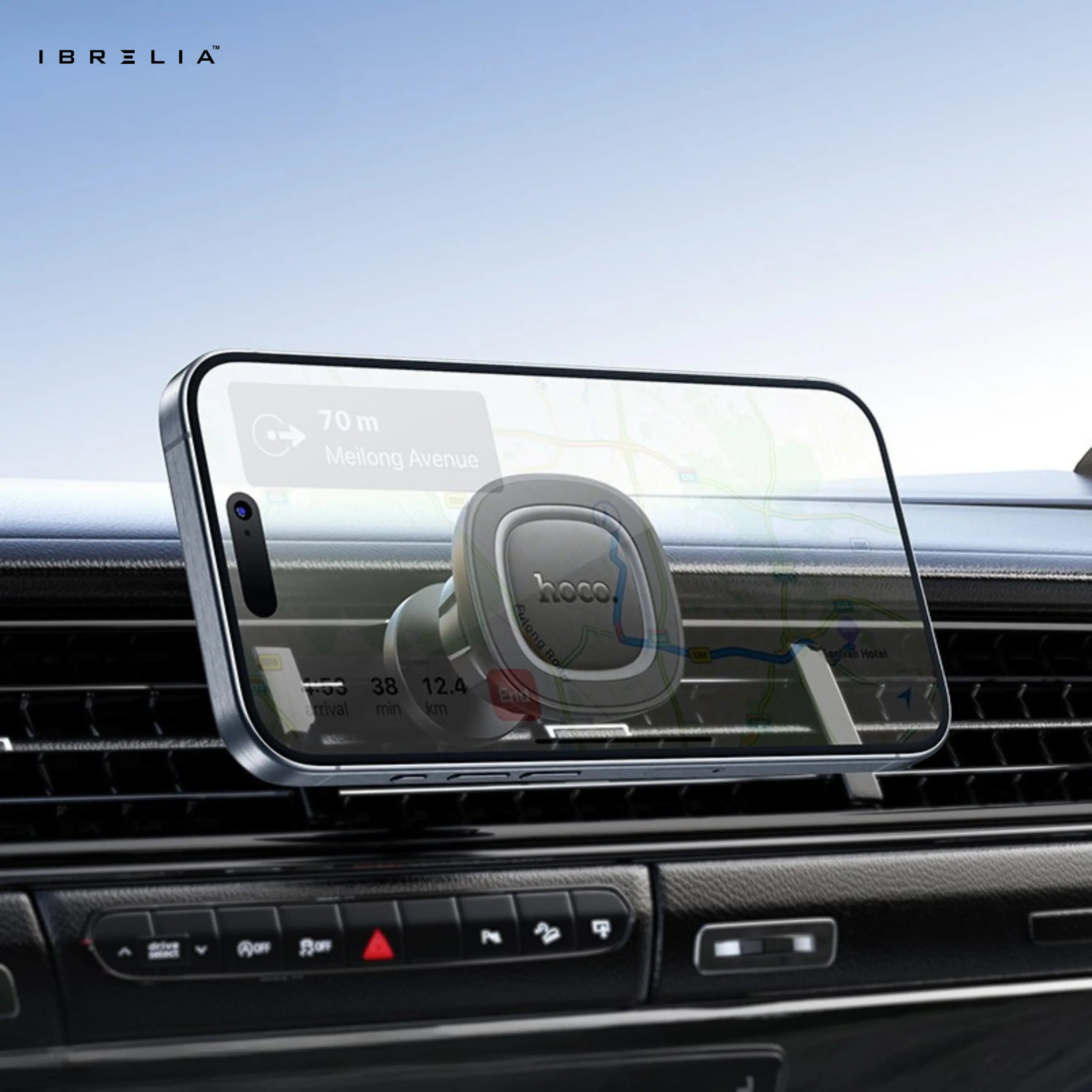 HOCO H72 Crown Magnetic Car Holder – Strong Air Vent Mount for 4.5–7 Inch Phones | IBRELIA™ IBRELIA