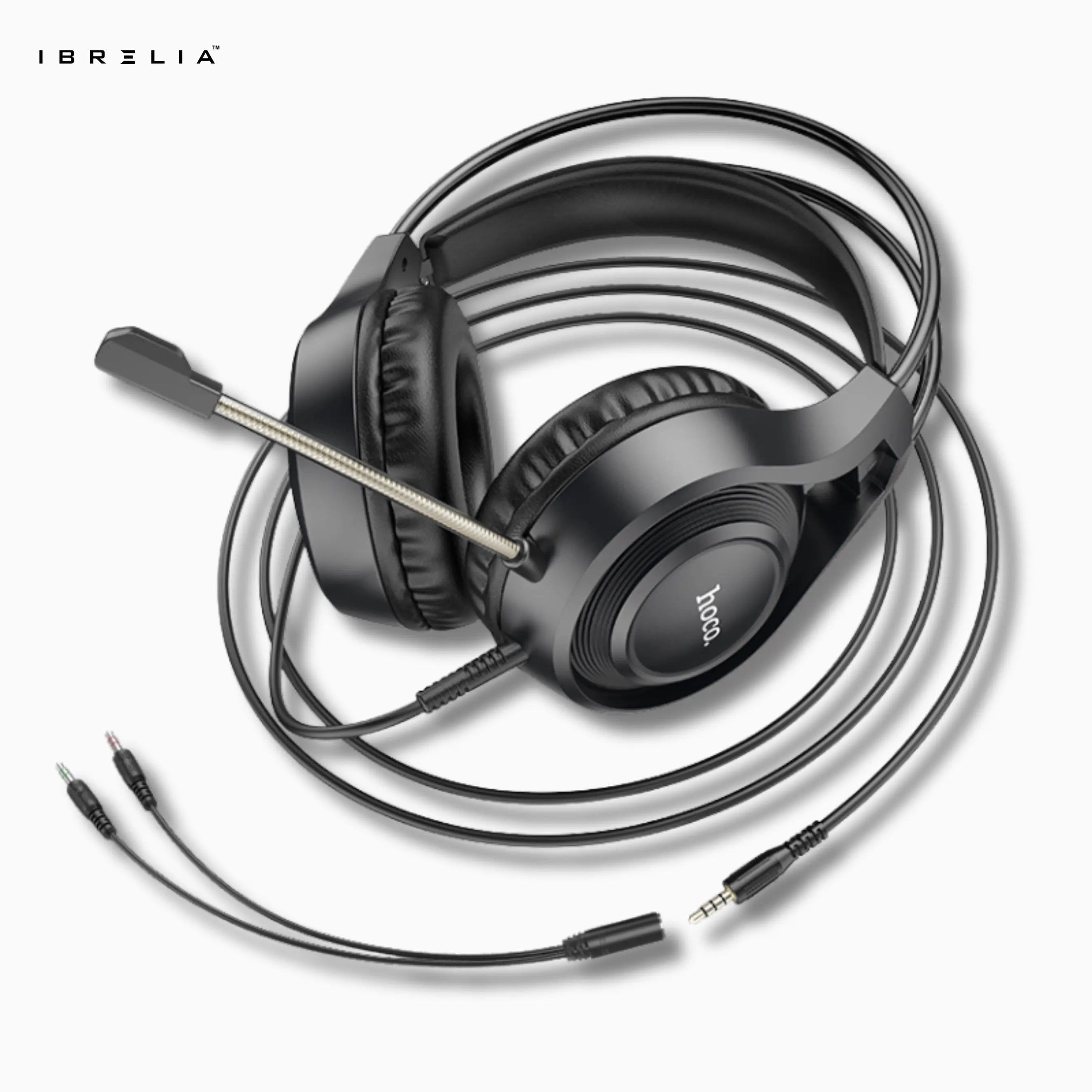 HOCO W106 Gaming Headphones – 50mm Drivers, Dual 3.5mm Plug | IBRELIA™ IBRELIA