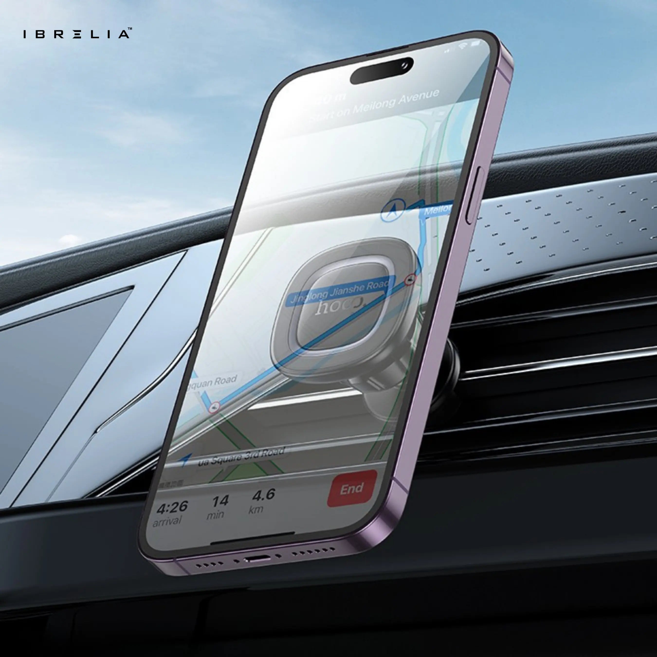 HOCO H72 Crown Magnetic Car Holder – Strong Air Vent Mount for 4.5–7 Inch Phones | IBRELIA™ IBRELIA