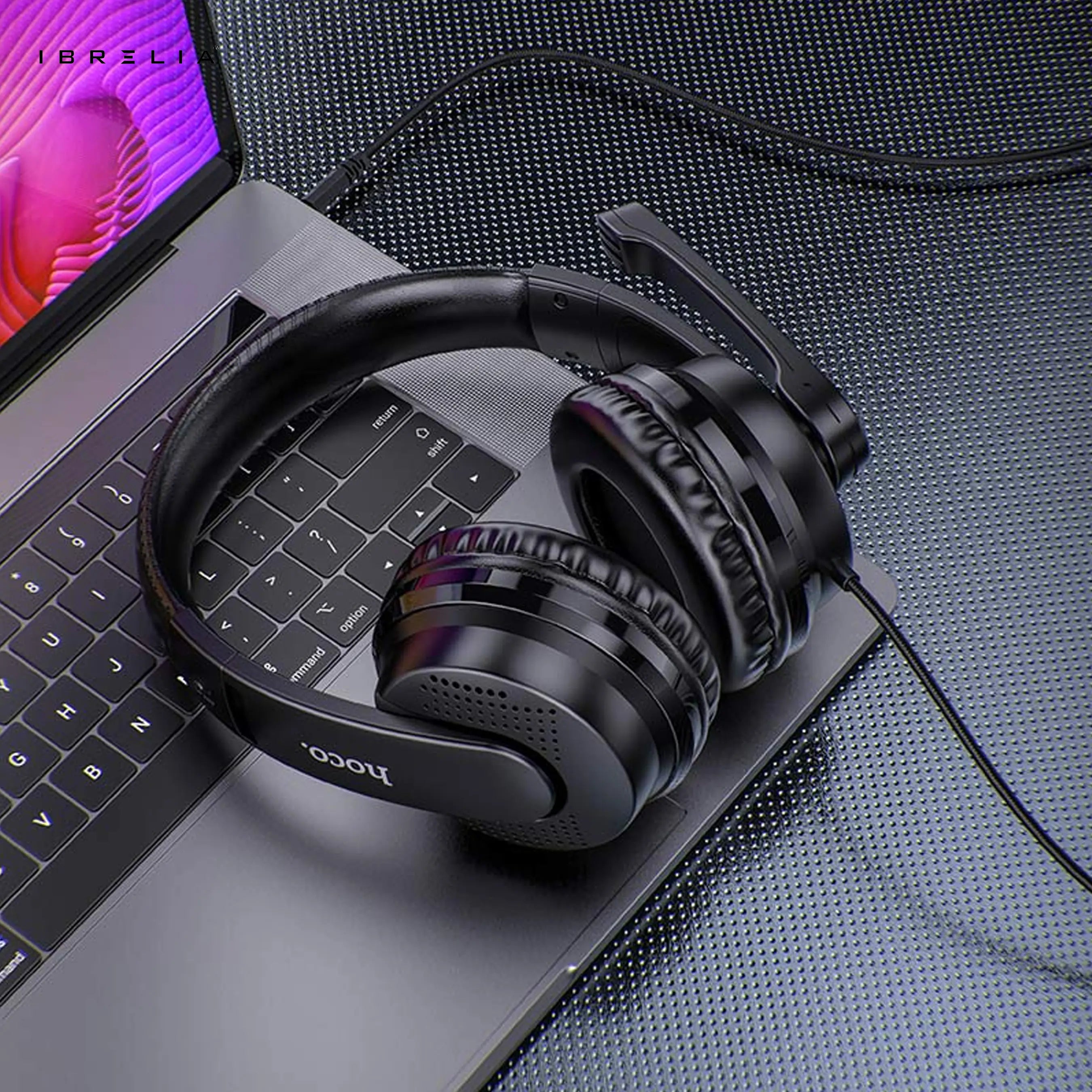 HOCO W103 Gaming Headphones – 40mm Drivers, 3.5mm Plug | IBRELIA™ IBRELIA
