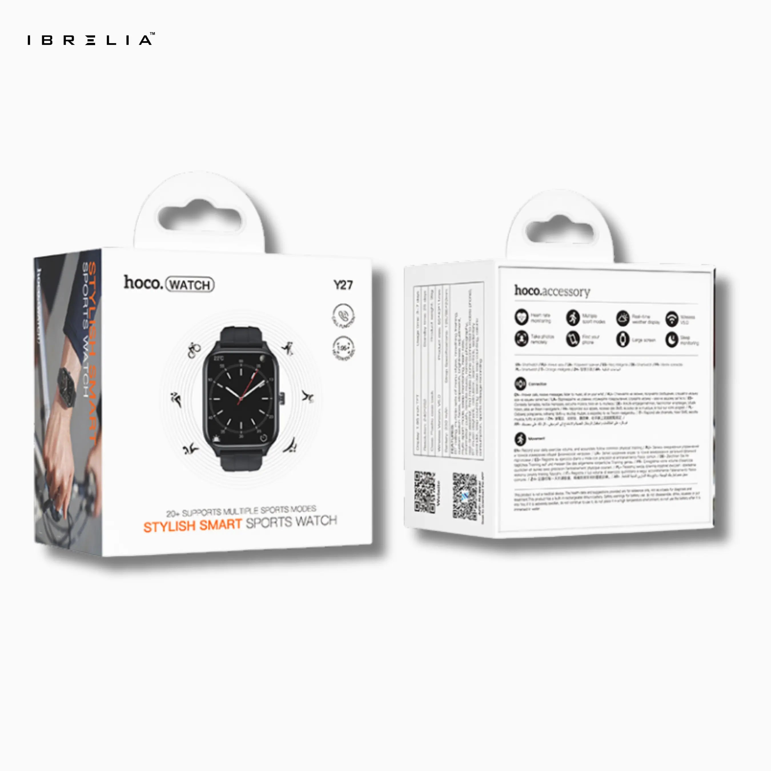 HOCO Y27 Smart Sports Watch (Calling Version) | 1.95" Display | IPX4 Waterproof | IBRELIA™ IBRELIA