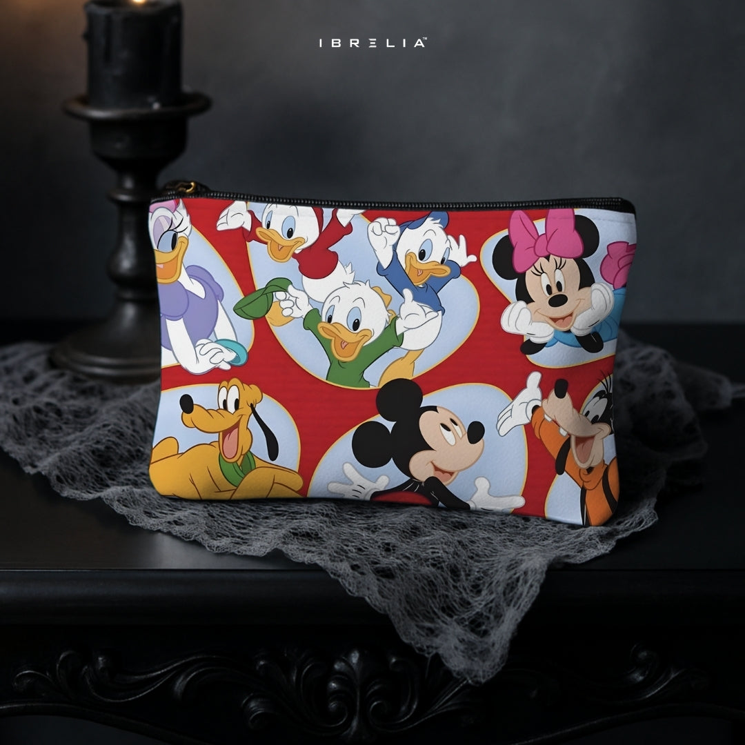 Disney Classic Characters Makeup & Pencil Pouch – Double-Sided Print – IBRELIA™ IBRELIA
