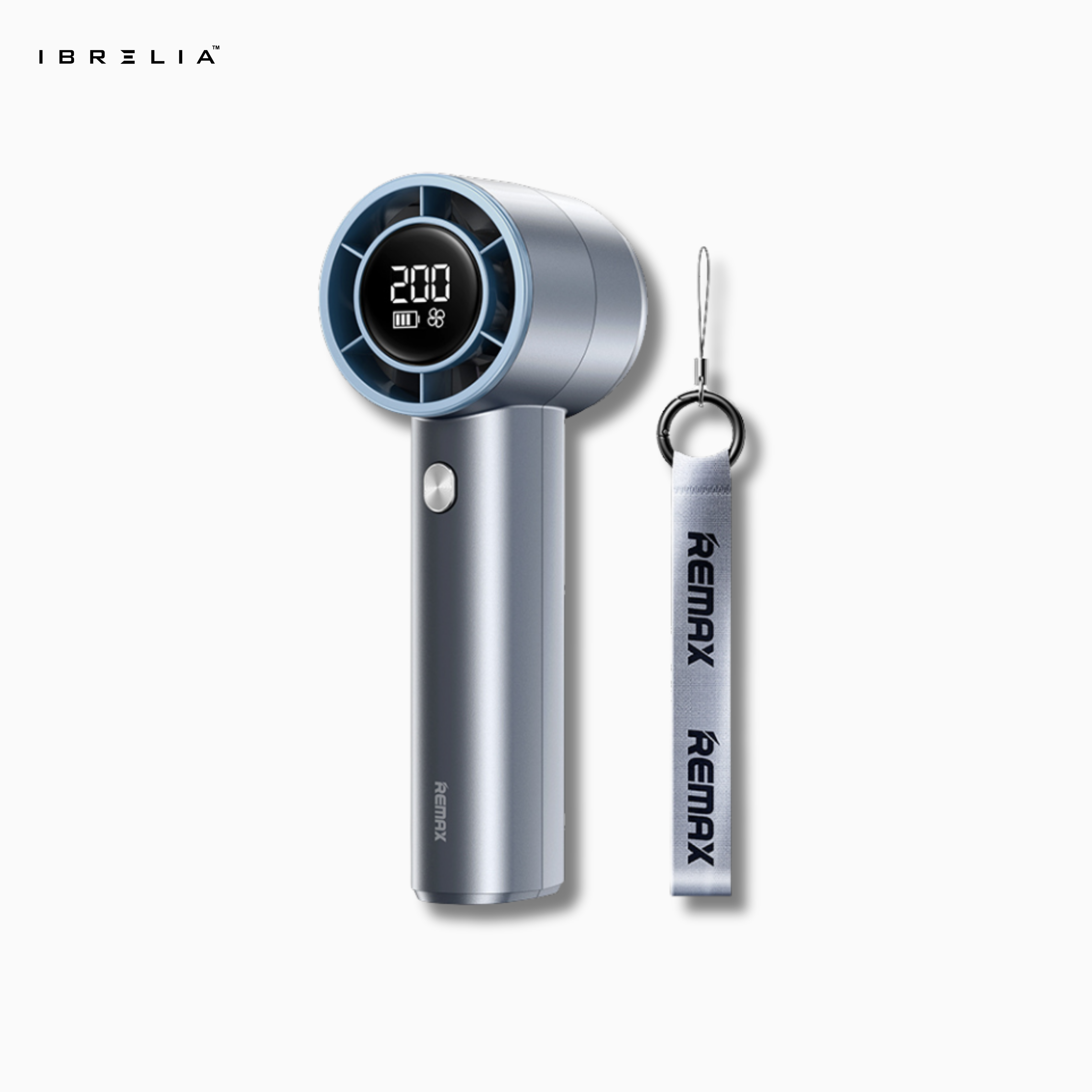 REMAX RS-SF11 Digital Display Turbocharged Handheld Fan | 200-Speed High-Speed Power | USB Rechargeable | IBRELIA™