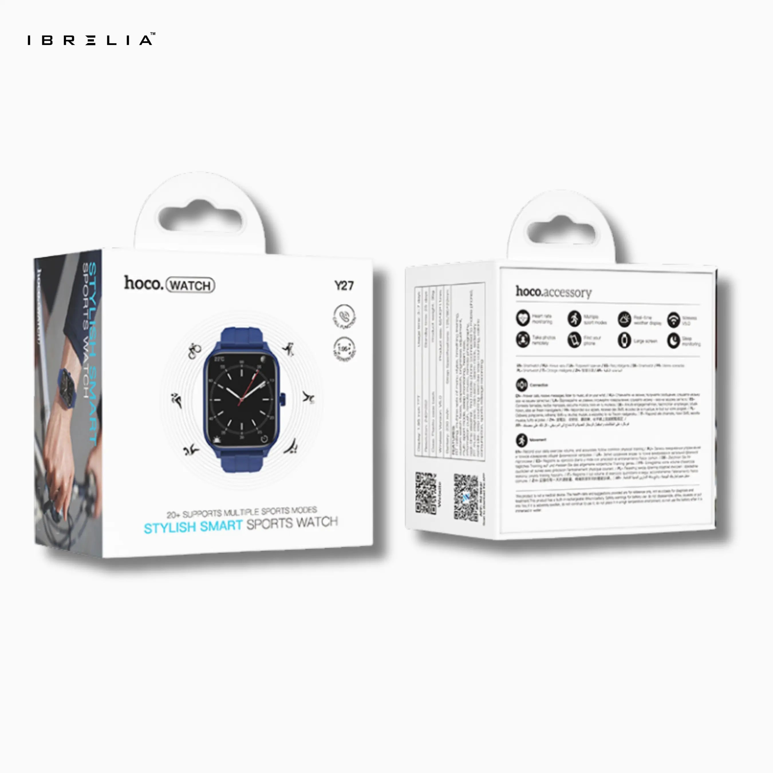 HOCO Y27 Smart Sports Watch (Calling Version) | 1.95" Display | IPX4 Waterproof | IBRELIA™ IBRELIA