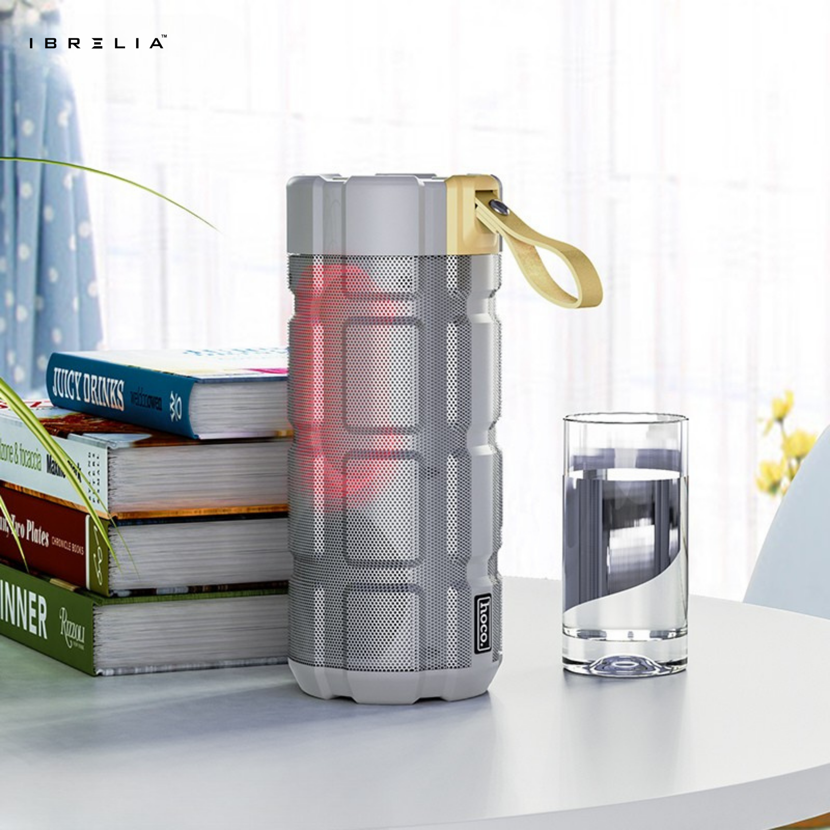 HOCO HC7 Pleasant Sports BT Speaker – Dual 5W Wireless Speaker with LED Flashing Light & Multi-Mode Playback | IBRELIA™