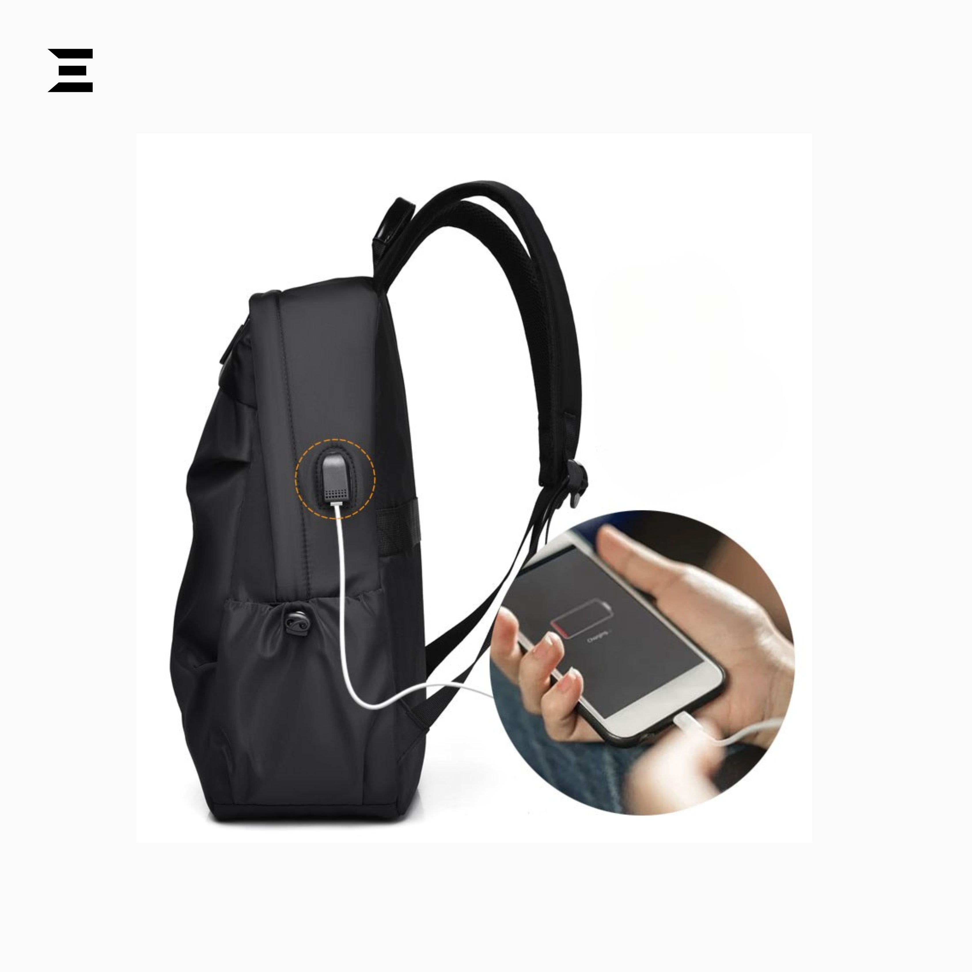 IBRELIA™ Waterproof Anti-Theft Laptop Backpack – Black IBRELIA