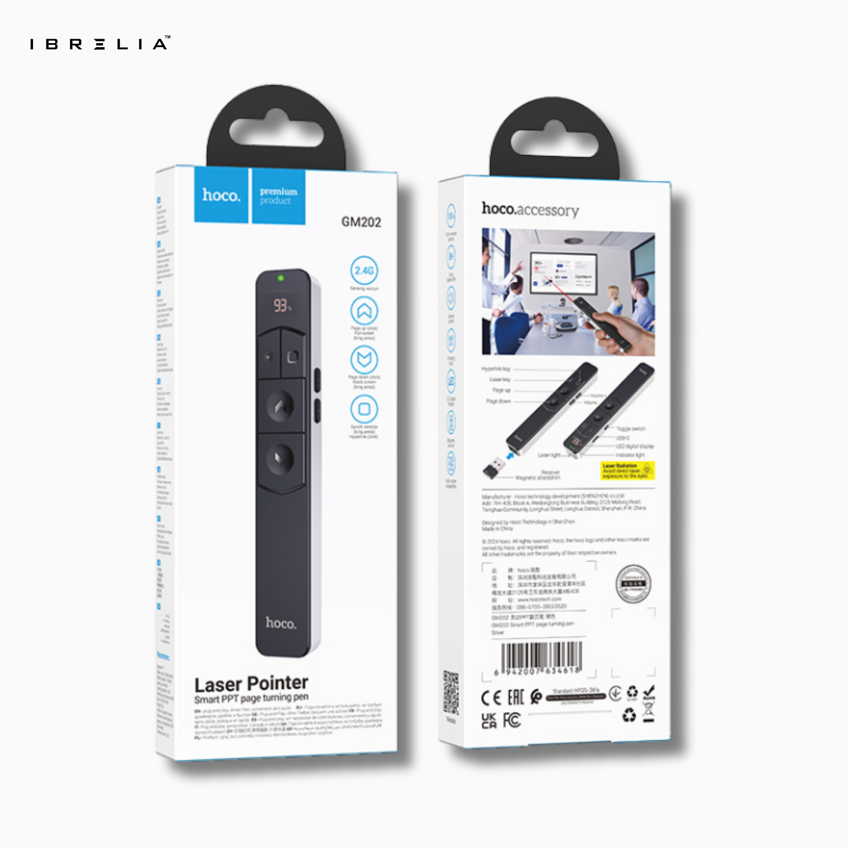 HOCO GM202 – Smart PPT Laser Pointer & Wireless Page Turner | IBRELIA™