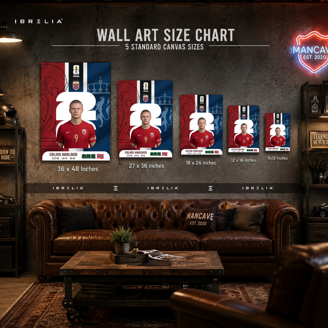 Erling Haaland FIFA World Cup 2026 Wall Art – Norway Football Superstar | IBRELIA™