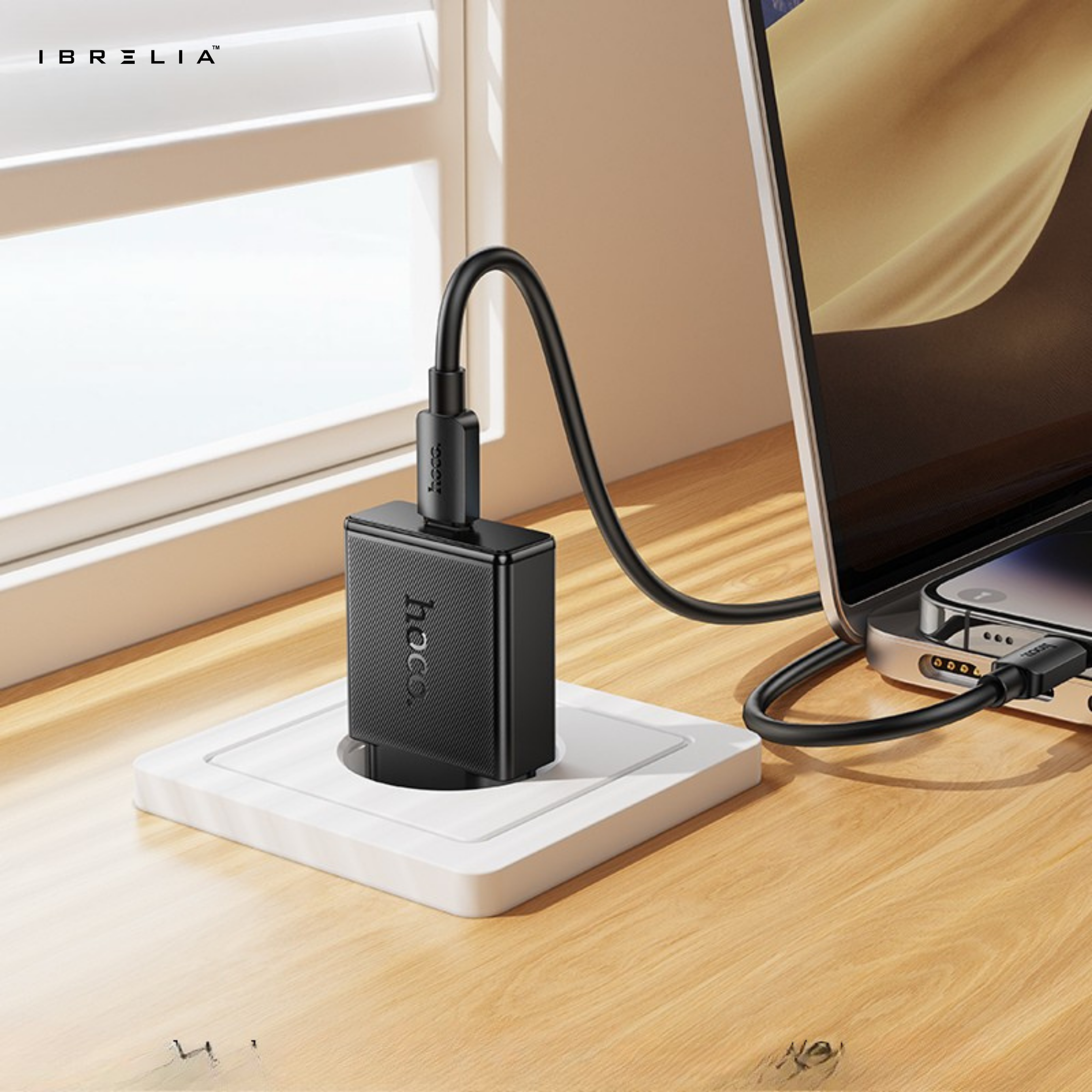 HOCO N72 MINI 20W GaN Ultra-Thin Fast Charger Set (USB-C to iPhone Cable) | IBRELIA™