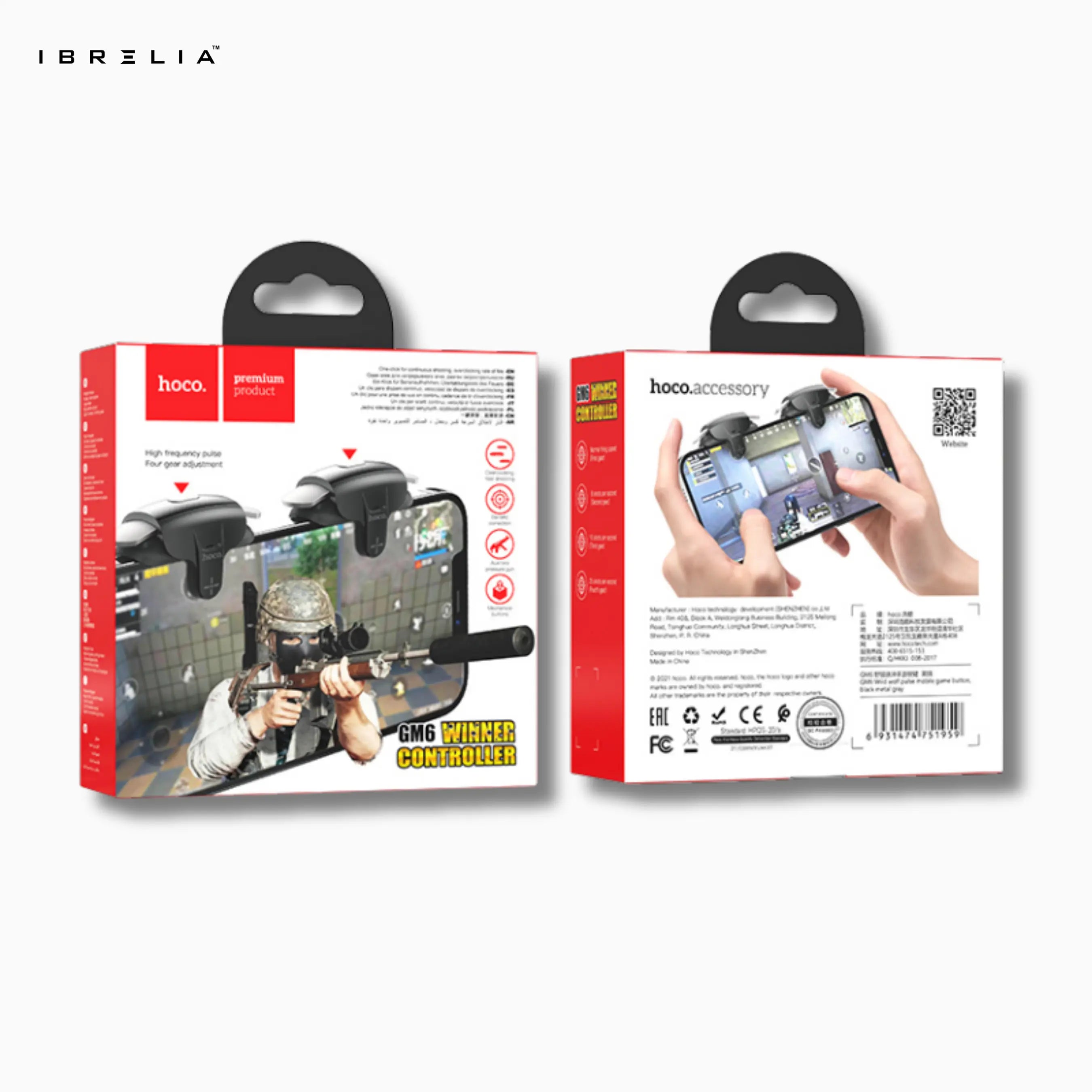 HOCO GM6 Winner Mobile Gaming Triggers – 4-Speed Adjustable | IBRELIA™ IBRELIA