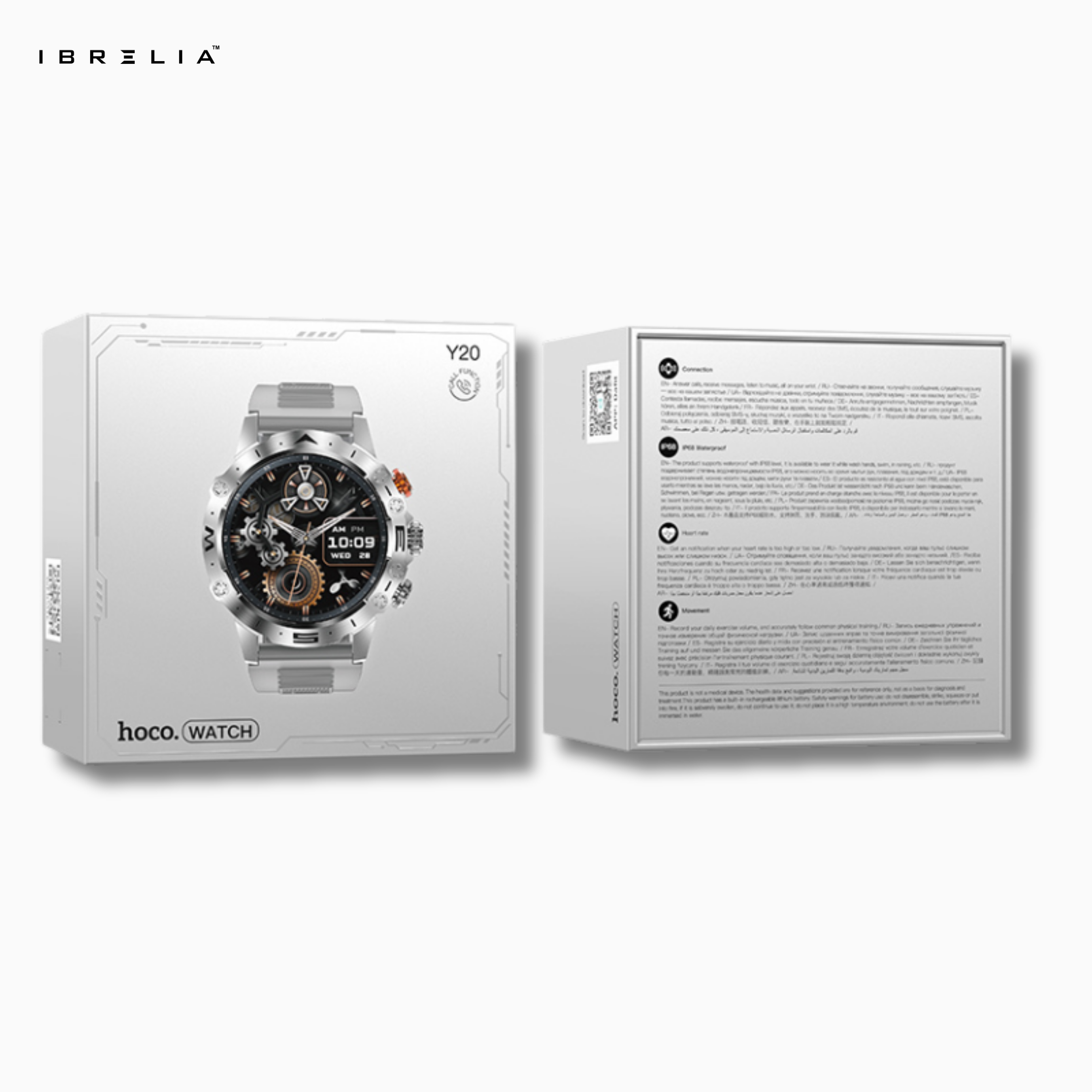 HOCO Y20 Smart Sports Watch (Calling Version) | 1.53” HD Round Display | 5–10 Day Battery | IBRELIA™