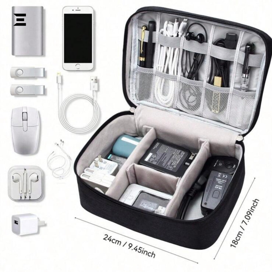 Waterproof Digital Storage Organizer Bag – Travel Cable & Gadget Pouch IBRELIA