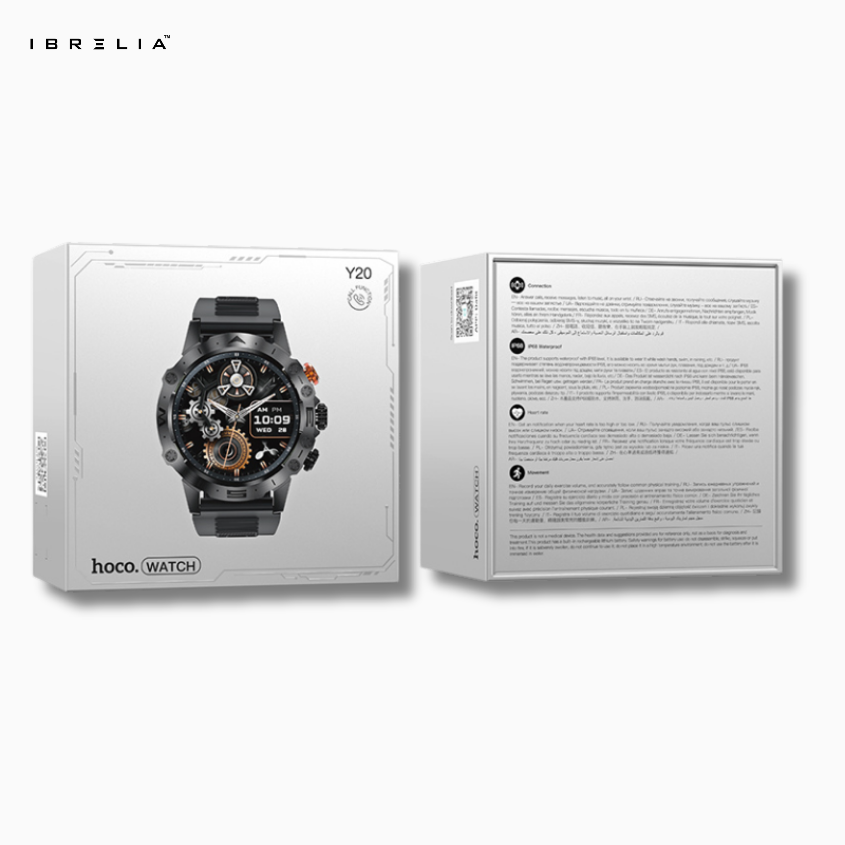 HOCO Y20 Smart Sports Watch (Calling Version) | 1.53” HD Round Display | 5–10 Day Battery | IBRELIA™