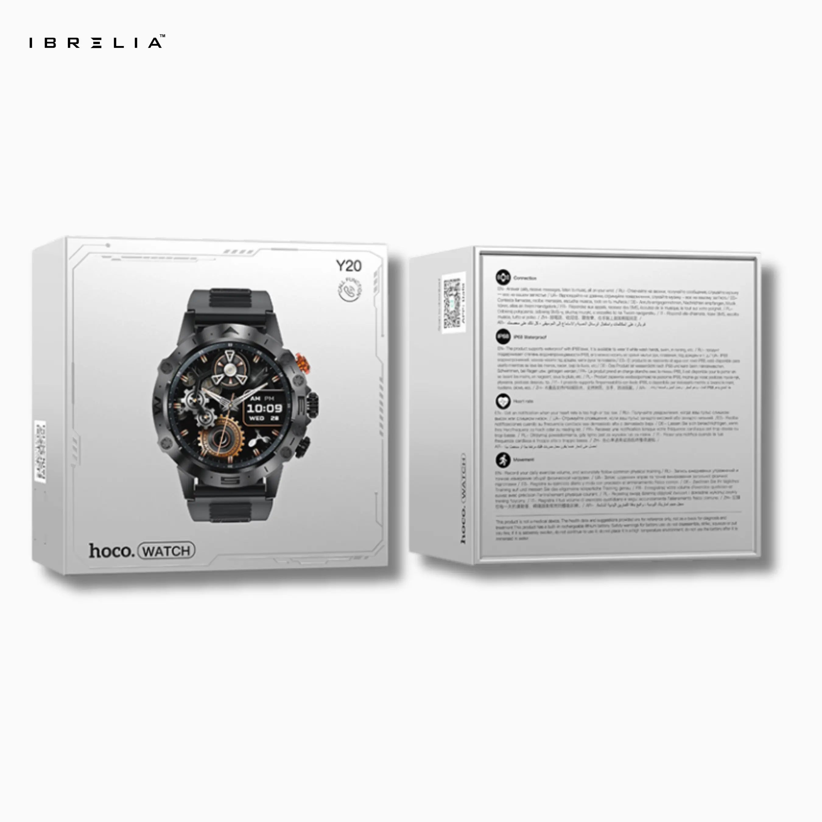 HOCO Y20 Smart Sports Watch (Calling Version) | 1.53” HD Round Display | 5–10 Day Battery | IBRELIA™ IBRELIA