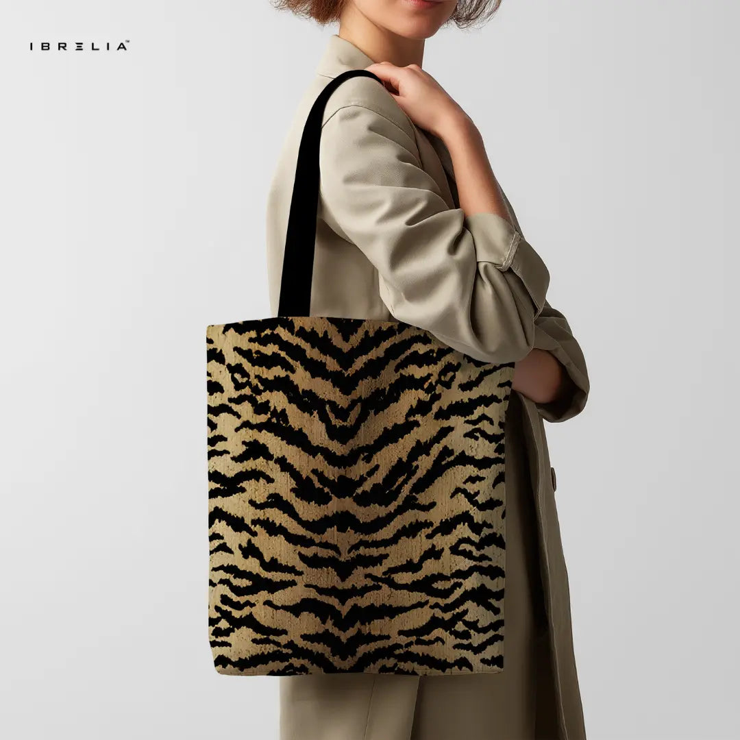 IBRELIA™ Classic Tiger Print Tote Bag – Bold Animal Pattern IBRELIA