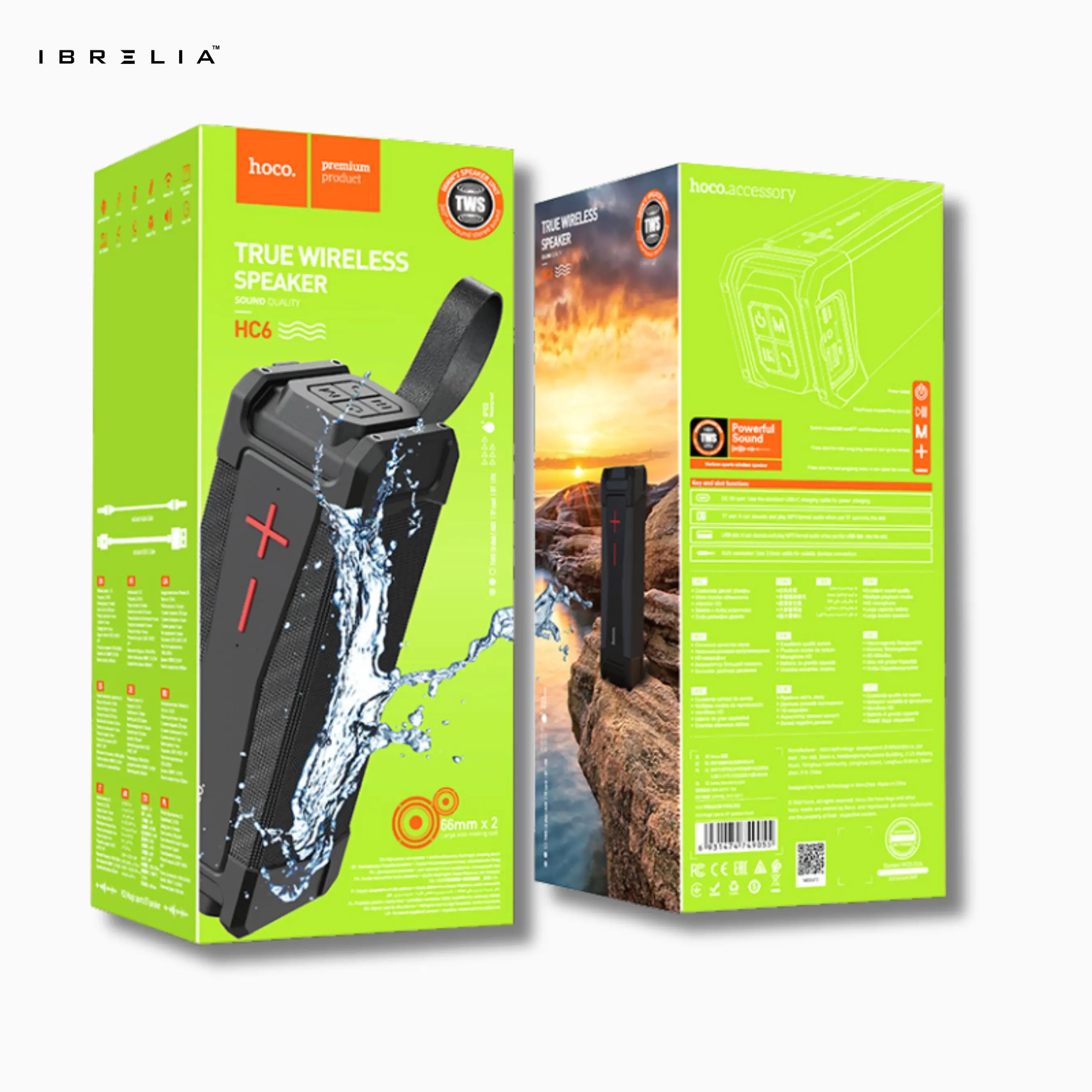 HOCO HC6 Magic Sports BT Speaker – 20W Dual Driver Waterproof Wireless Speaker with TWS & Extra Bass | IBRELIA™ IBRELIA