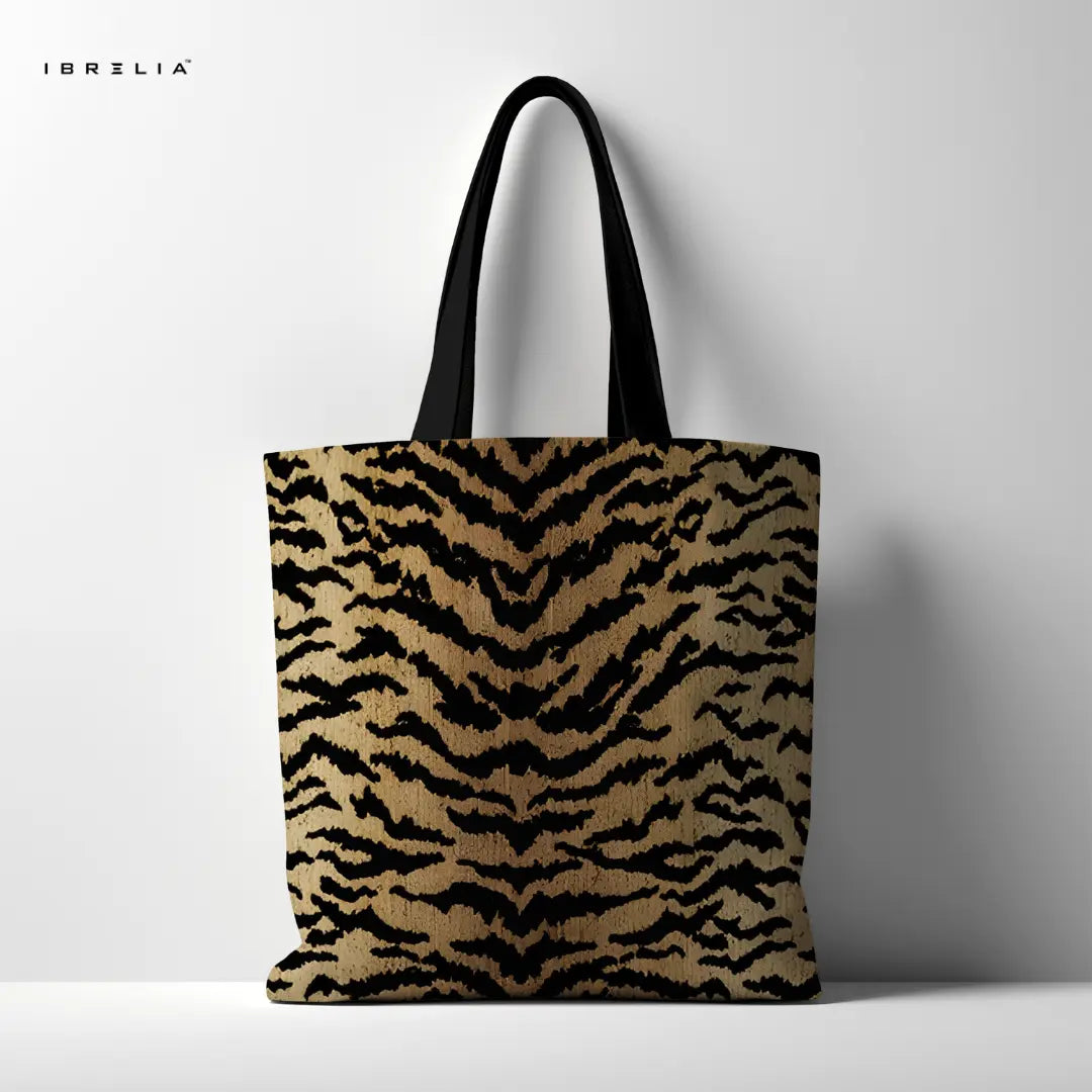 IBRELIA™ Classic Tiger Print Tote Bag – Bold Animal Pattern IBRELIA