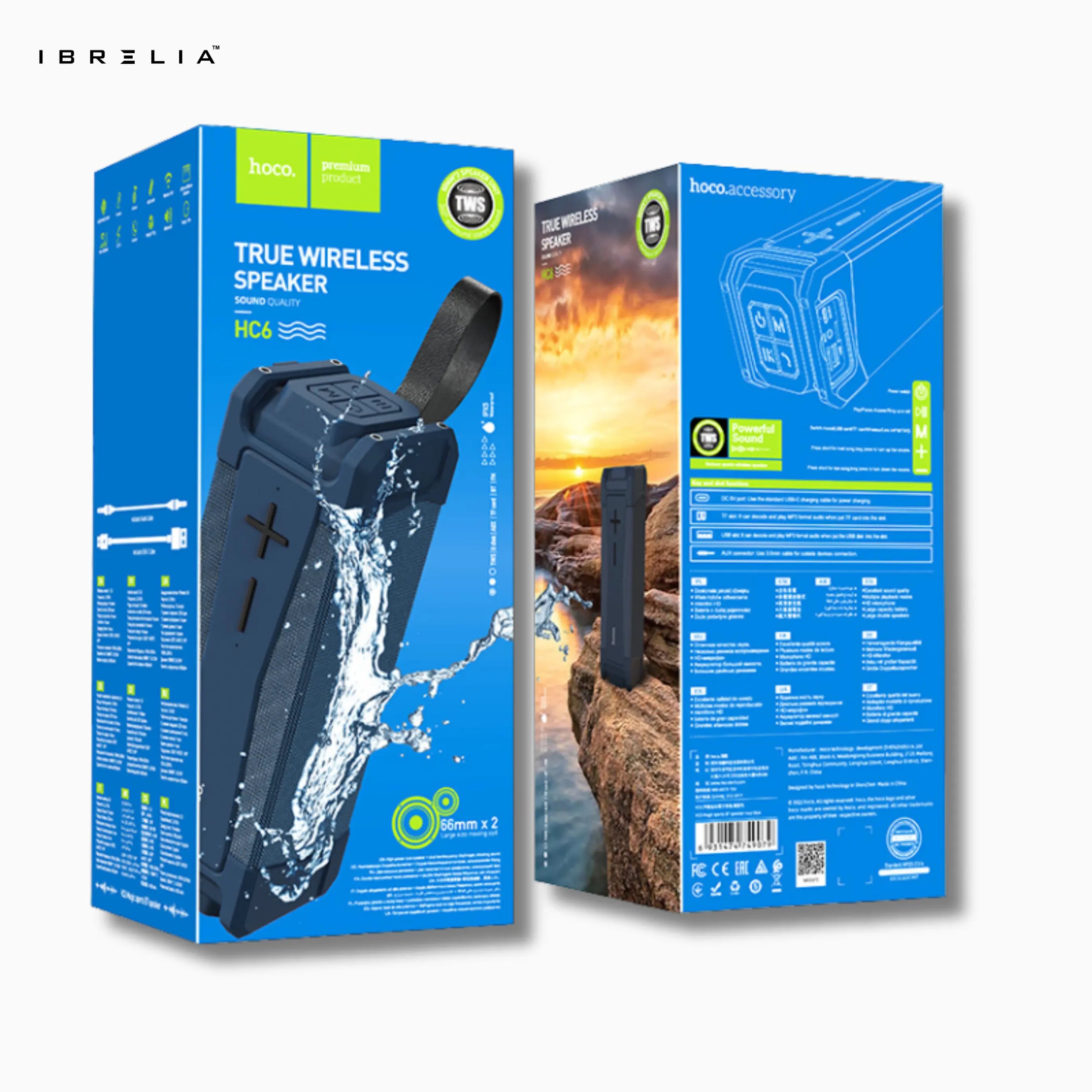 HOCO HC6 Magic Sports BT Speaker – 20W Dual Driver Waterproof Wireless Speaker with TWS & Extra Bass | IBRELIA™ IBRELIA