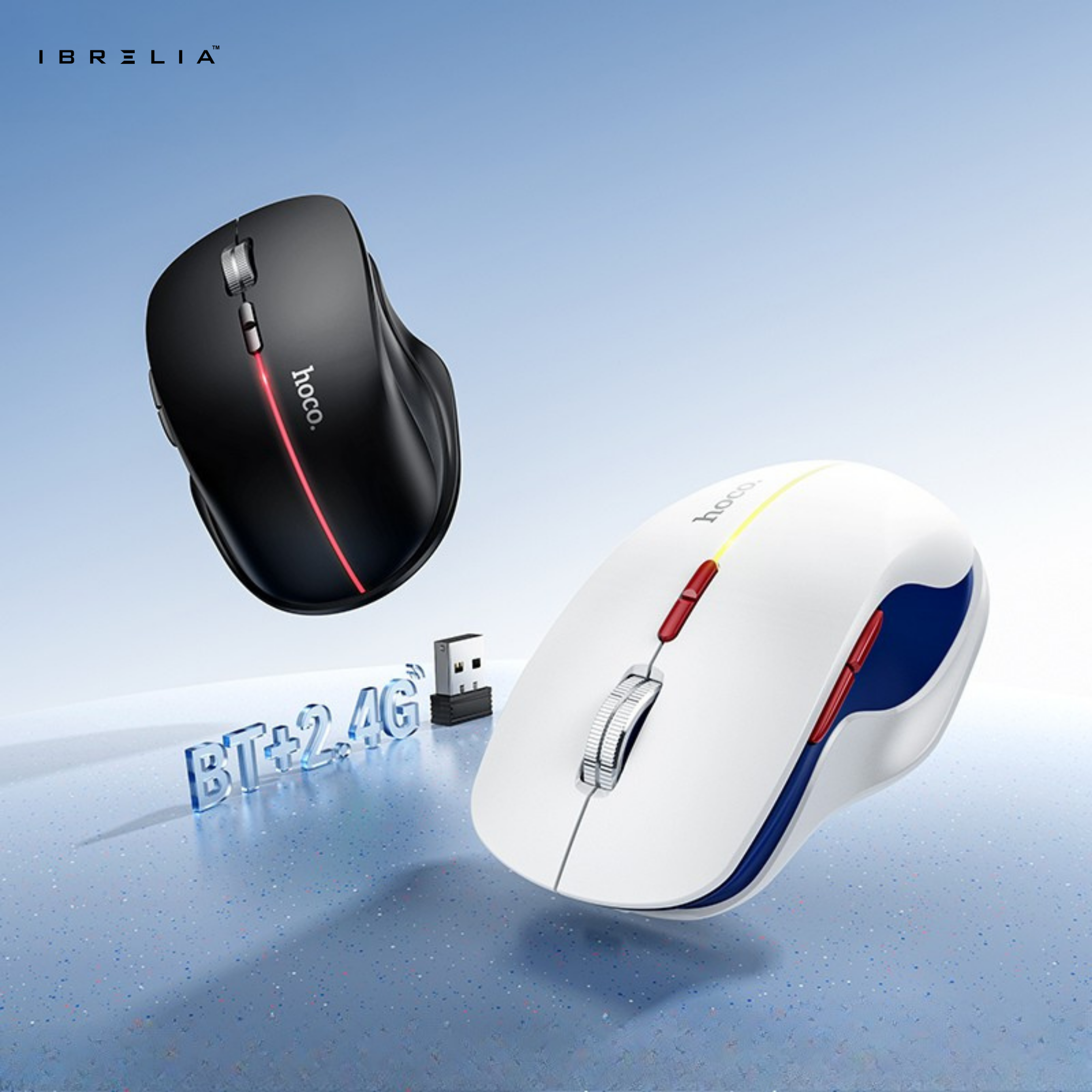 HOCO GM40 Dual-Mode Wireless Mouse (Bluetooth + 2.4G) | IBRELIA™