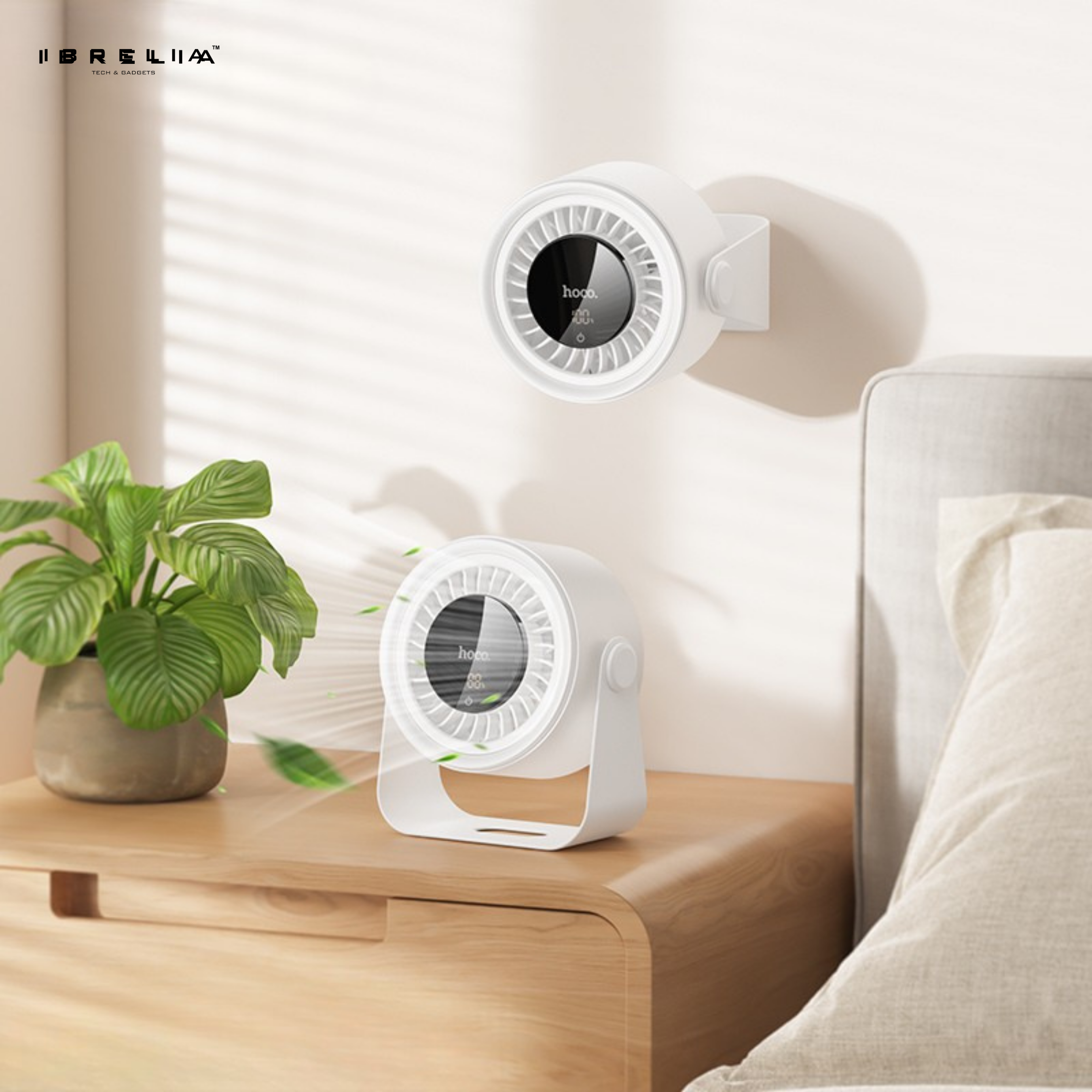 HOCO HX66 – Dual Outlet High Airflow Desktop Circulating Fan | IBRELIA™