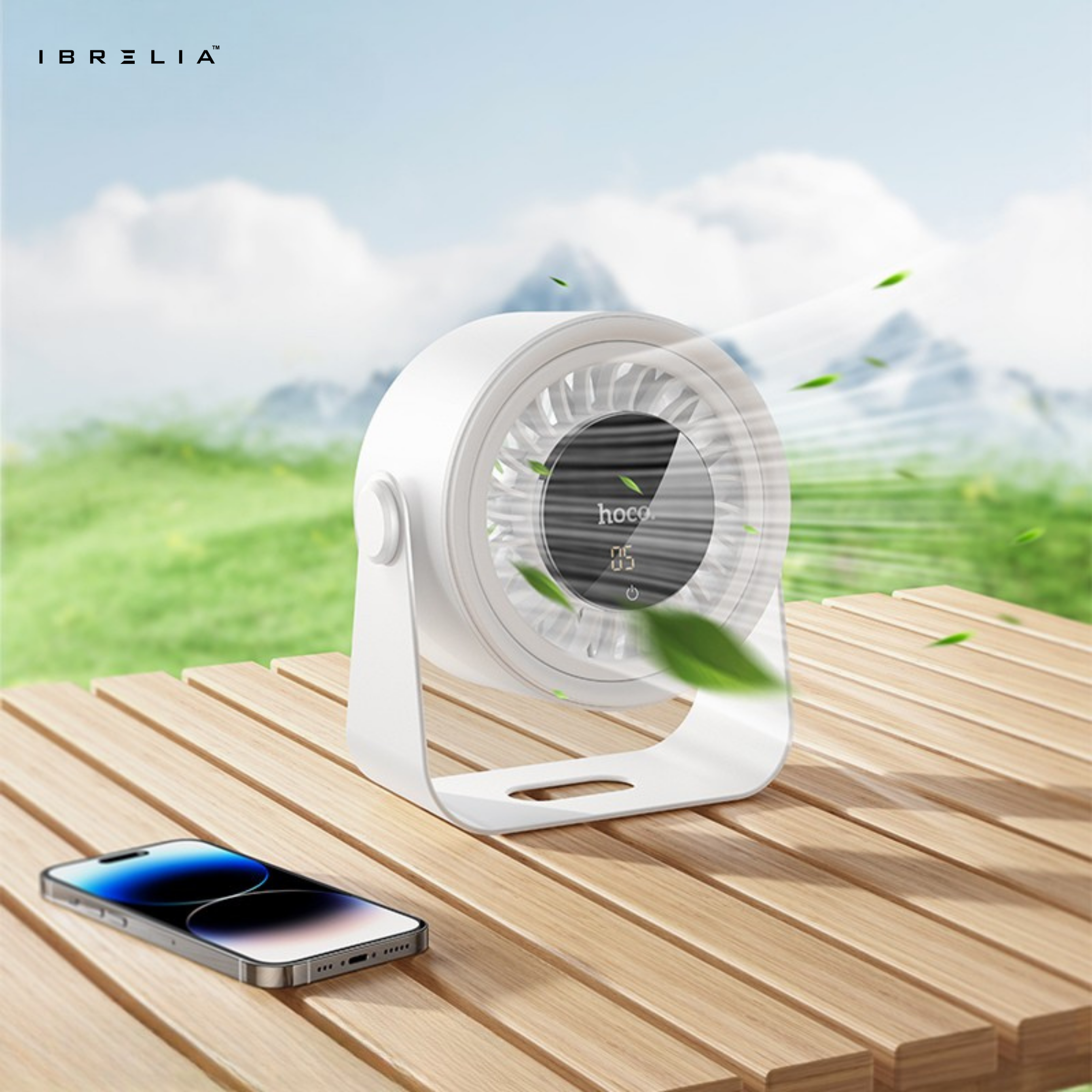 HOCO HX66 – Dual Outlet High Airflow Desktop Circulating Fan | IBRELIA™