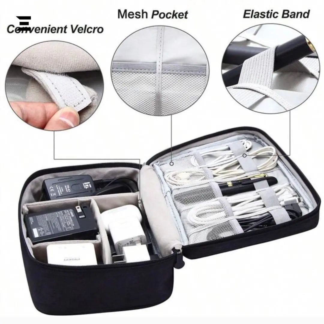 Waterproof Digital Storage Organizer Bag – Travel Cable & Gadget Pouch IBRELIA